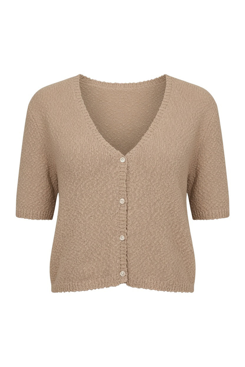 Crisp Mornings Textured Cardigan Top