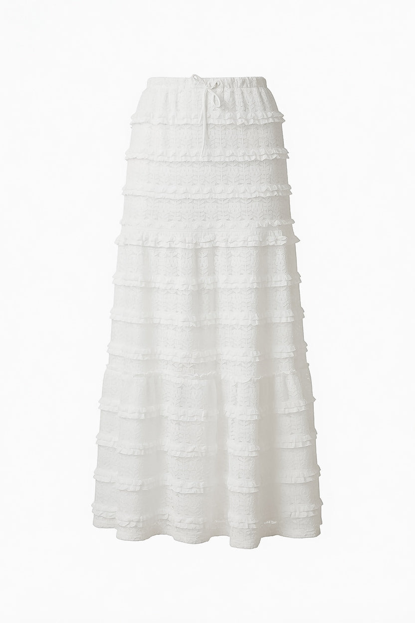 Forever Yours Lace Tiered Maxi Skirt