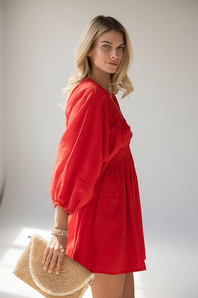 In My Element Smocked Waist Mini Dress
