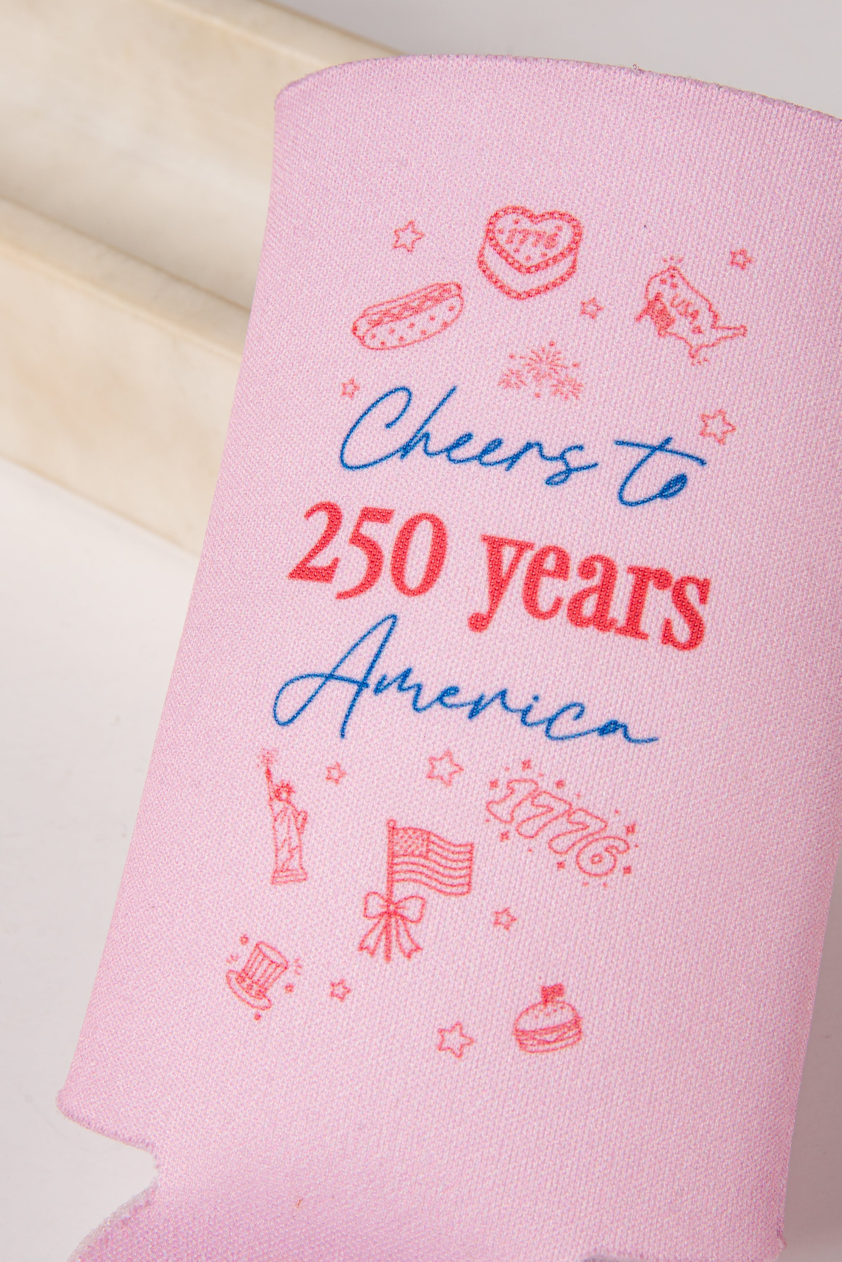 Pink towel with &