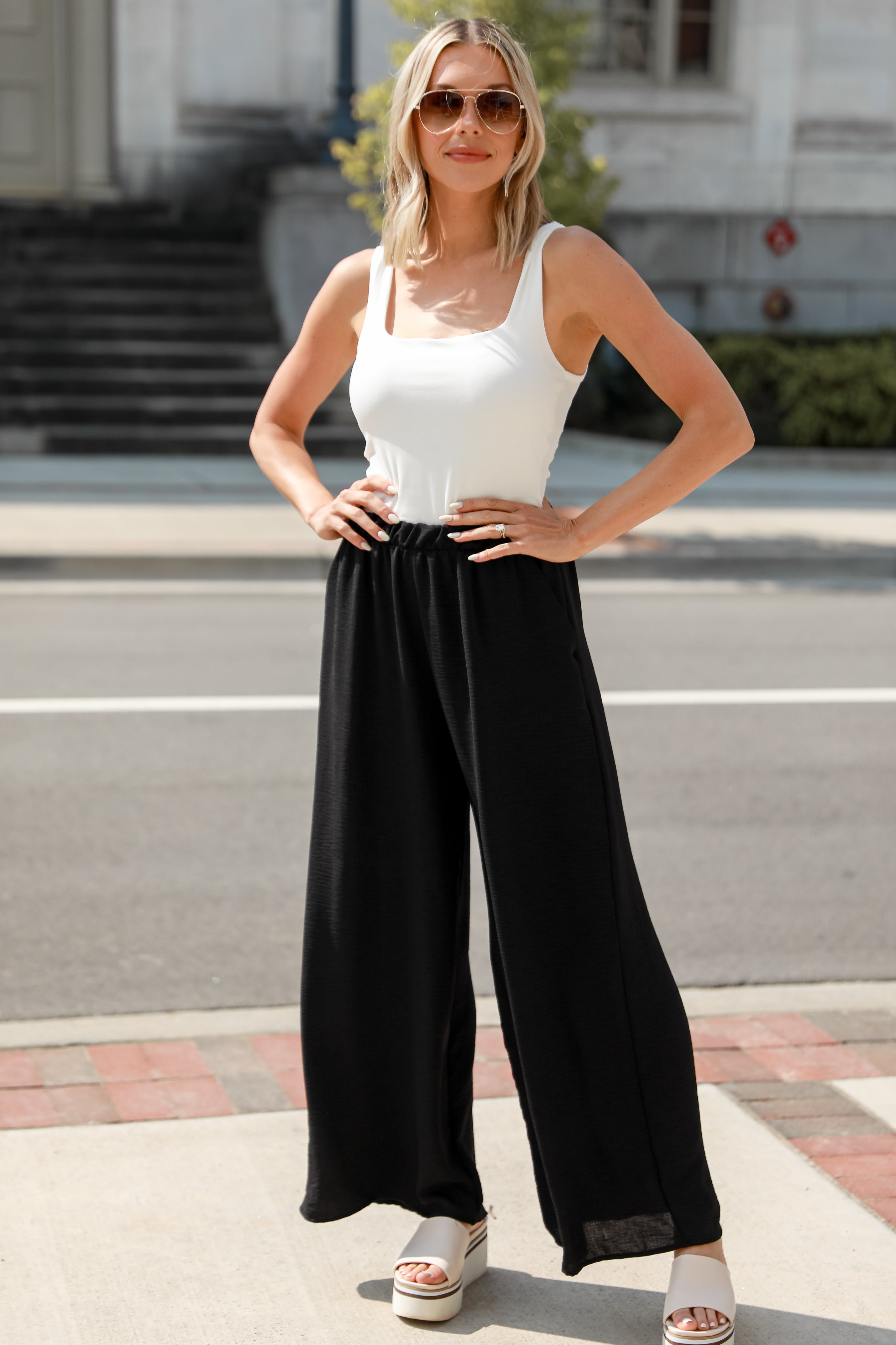black Wide Leg Pants