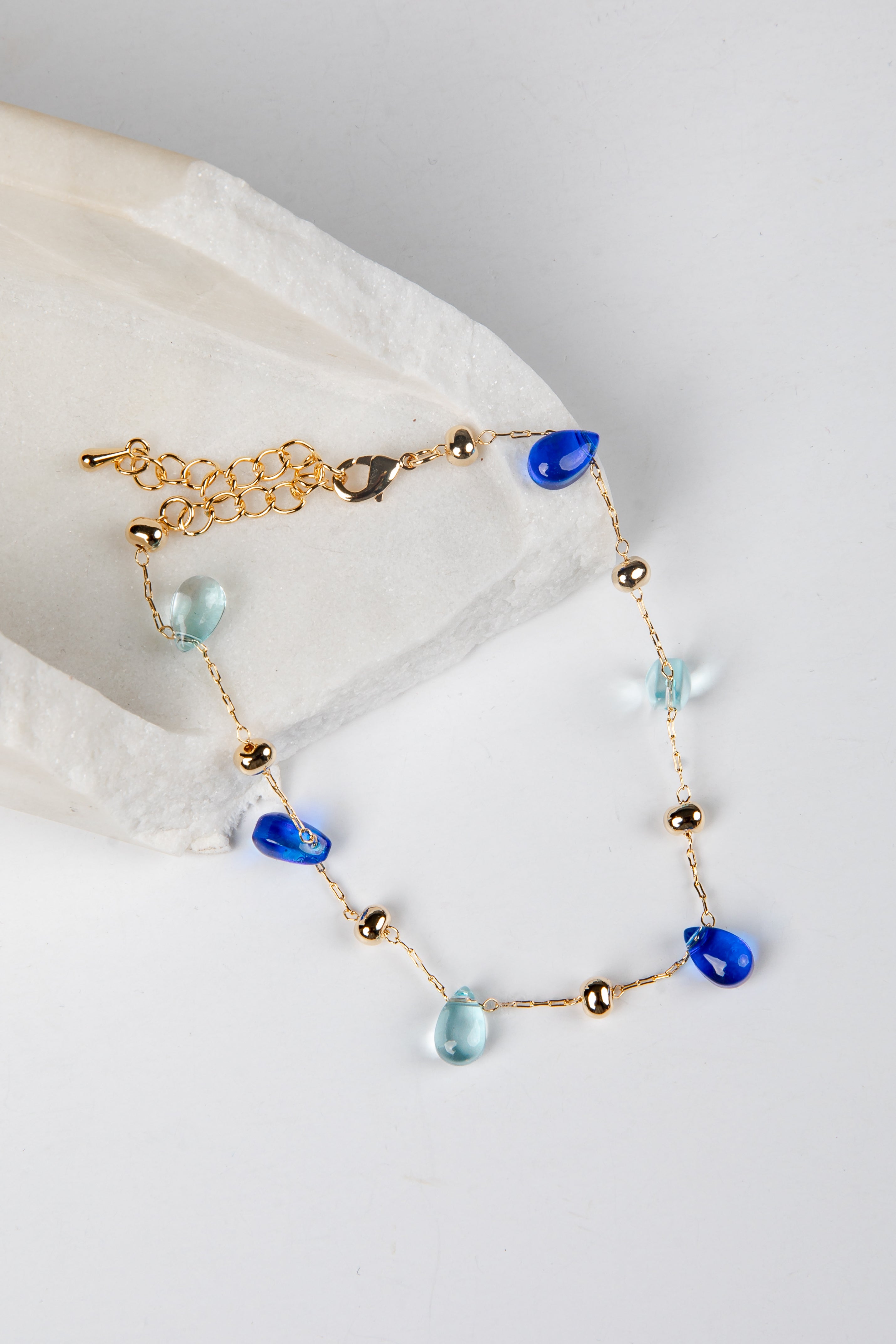 Gracie Blue Gems Charm Anklet