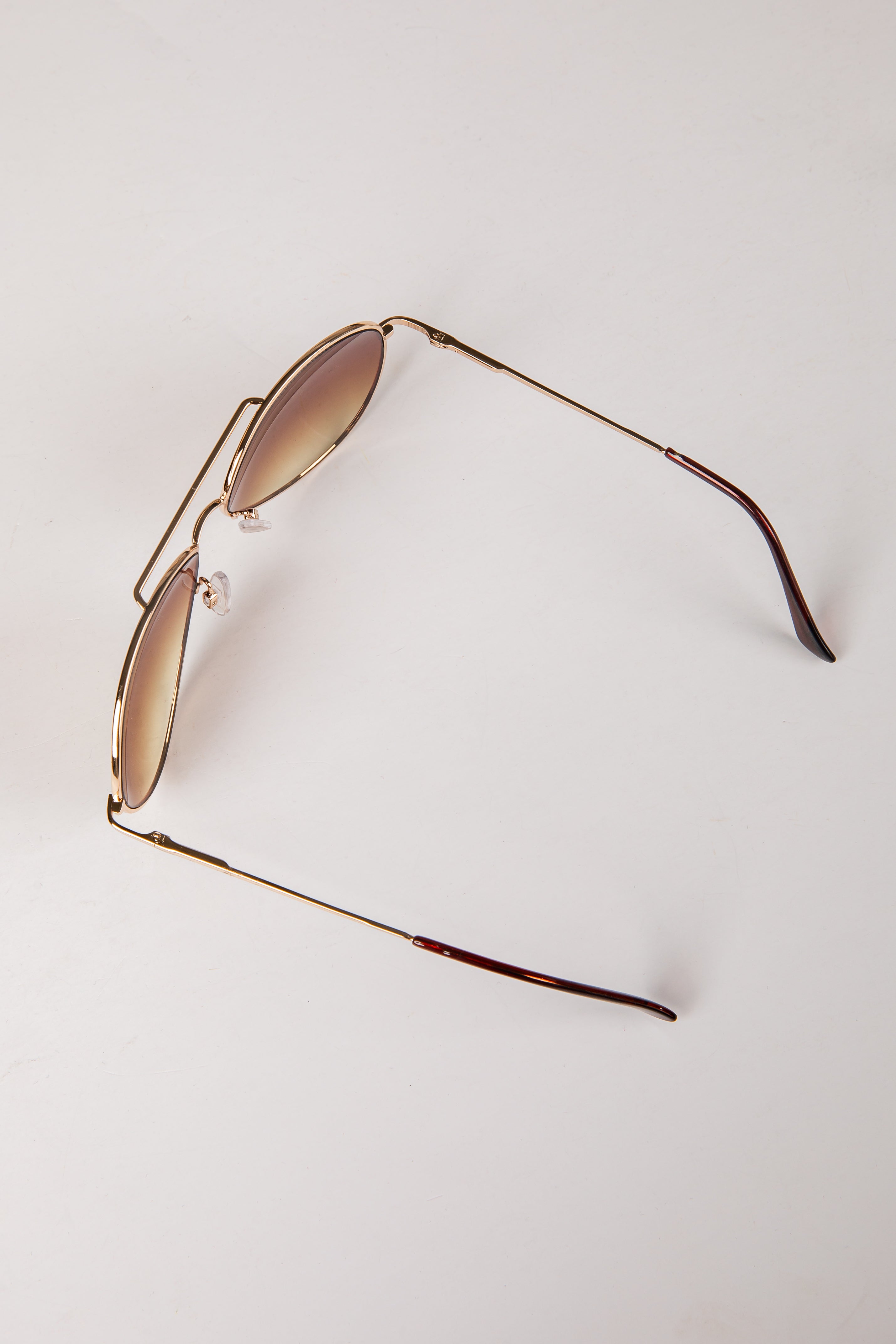 Warm Horizon Brown Aviator Sunglasses