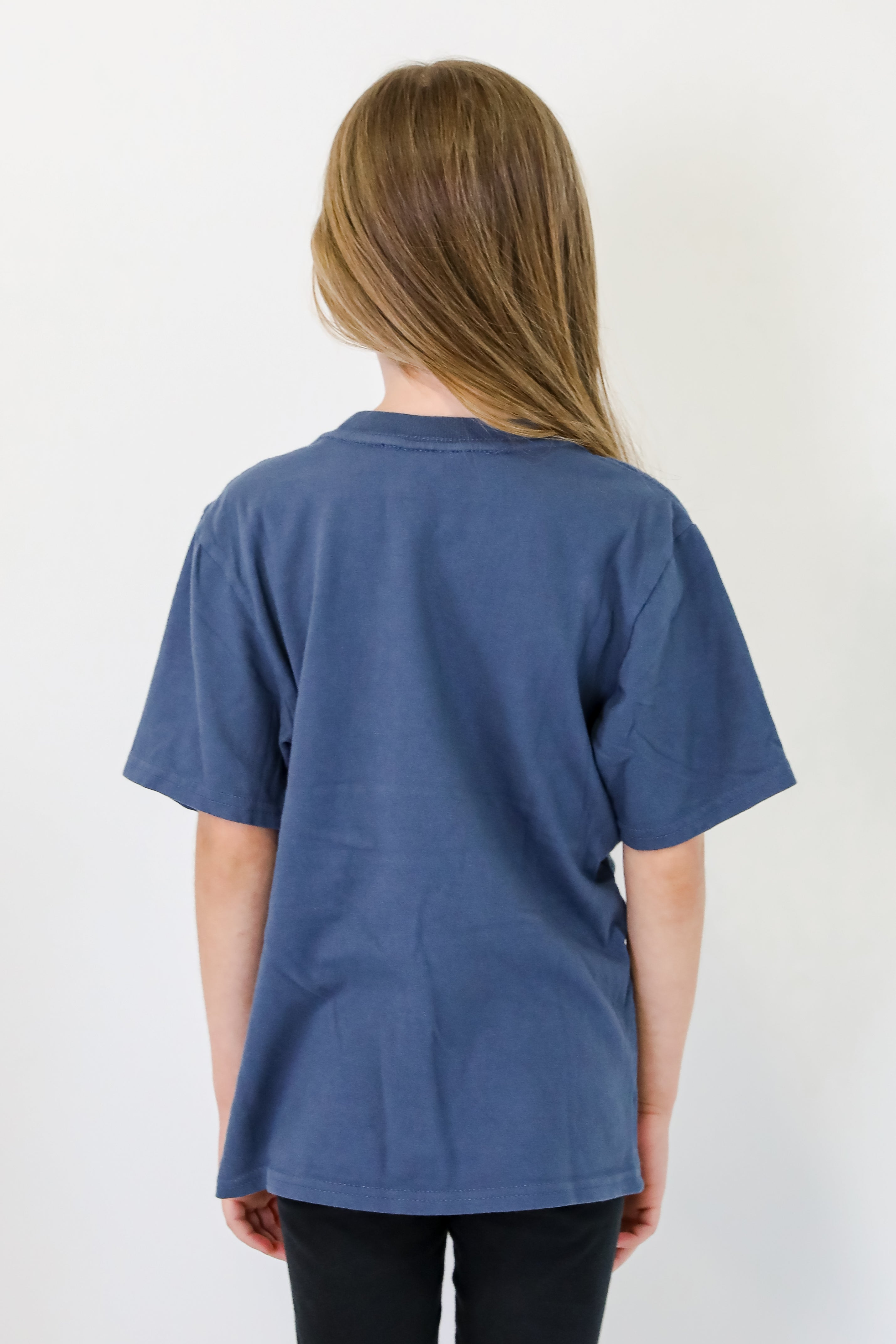 Youth Denim Atlanta Baseball Block Letter Tee
