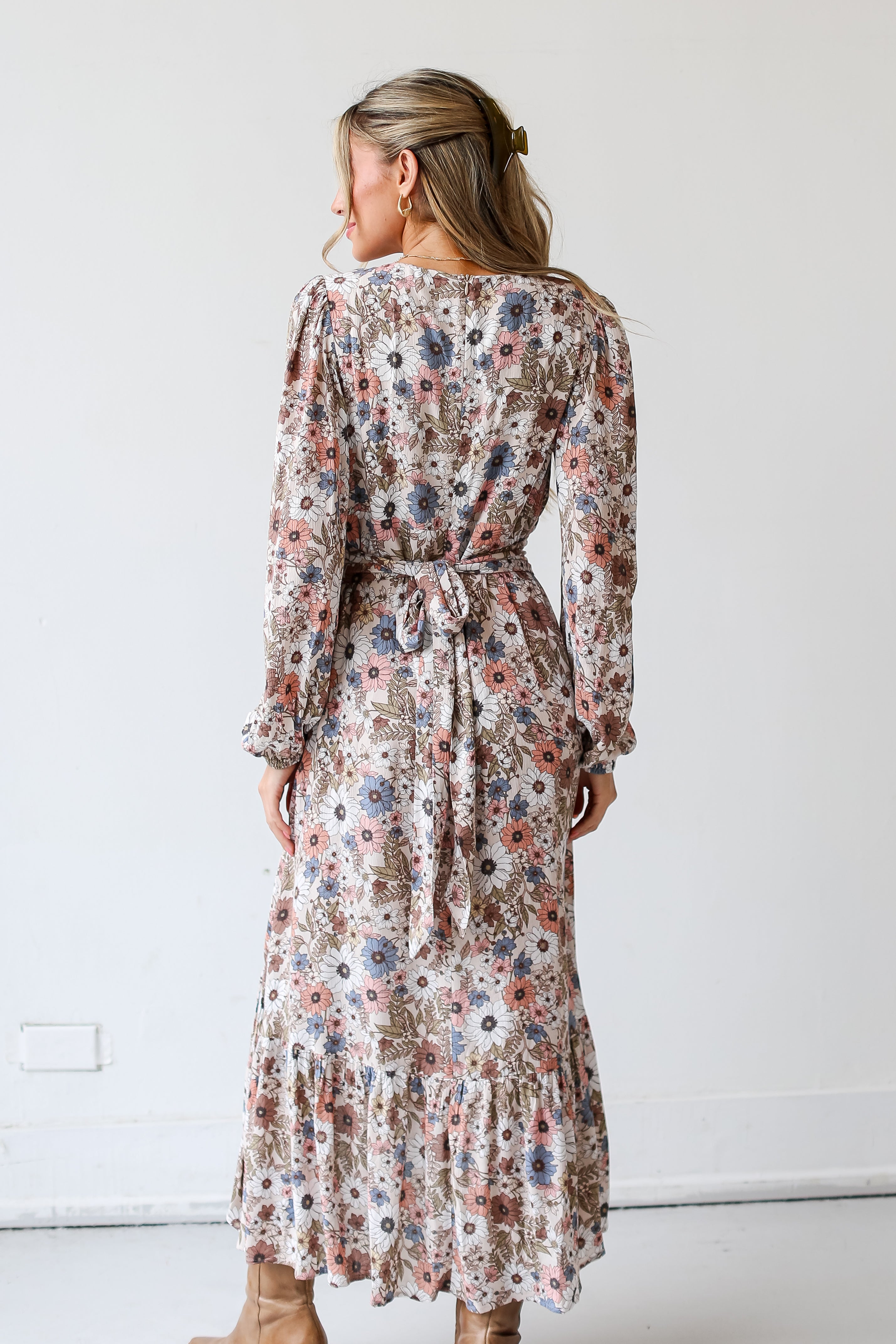 Floral Maxi Dress back view