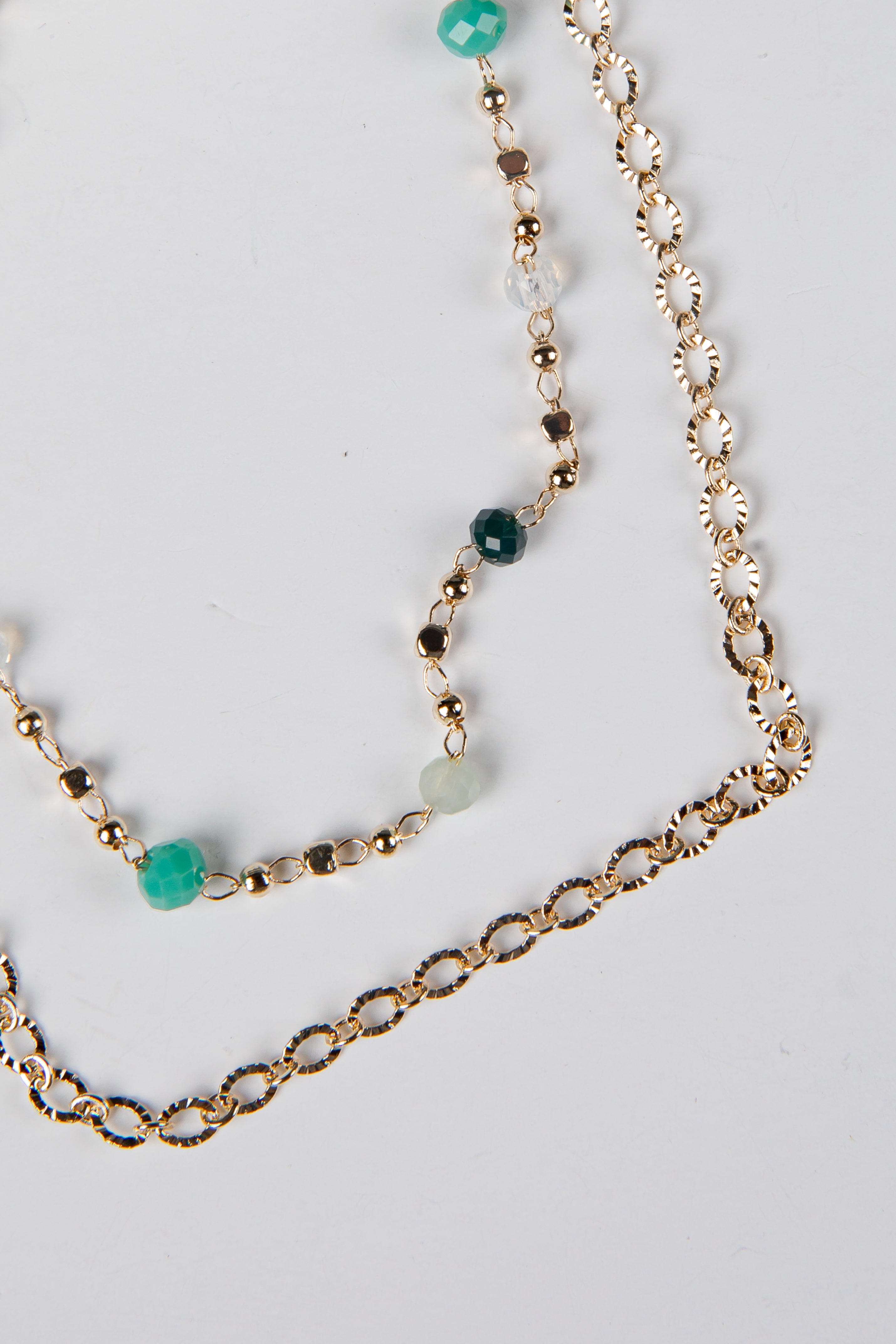 Kate Gold Layered Bead Chain Anklet
