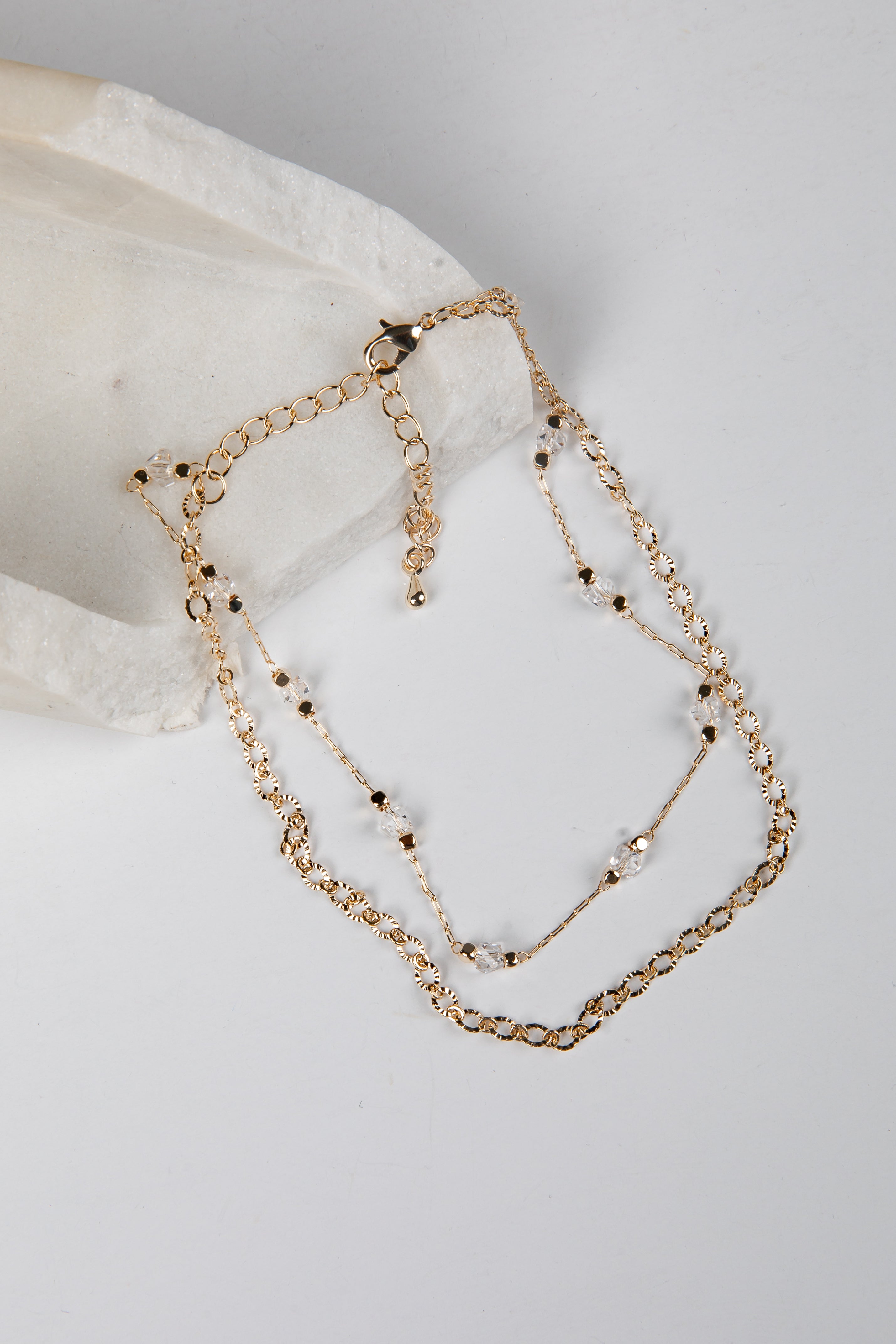 Ellison Gold Layered Chain Anklet
