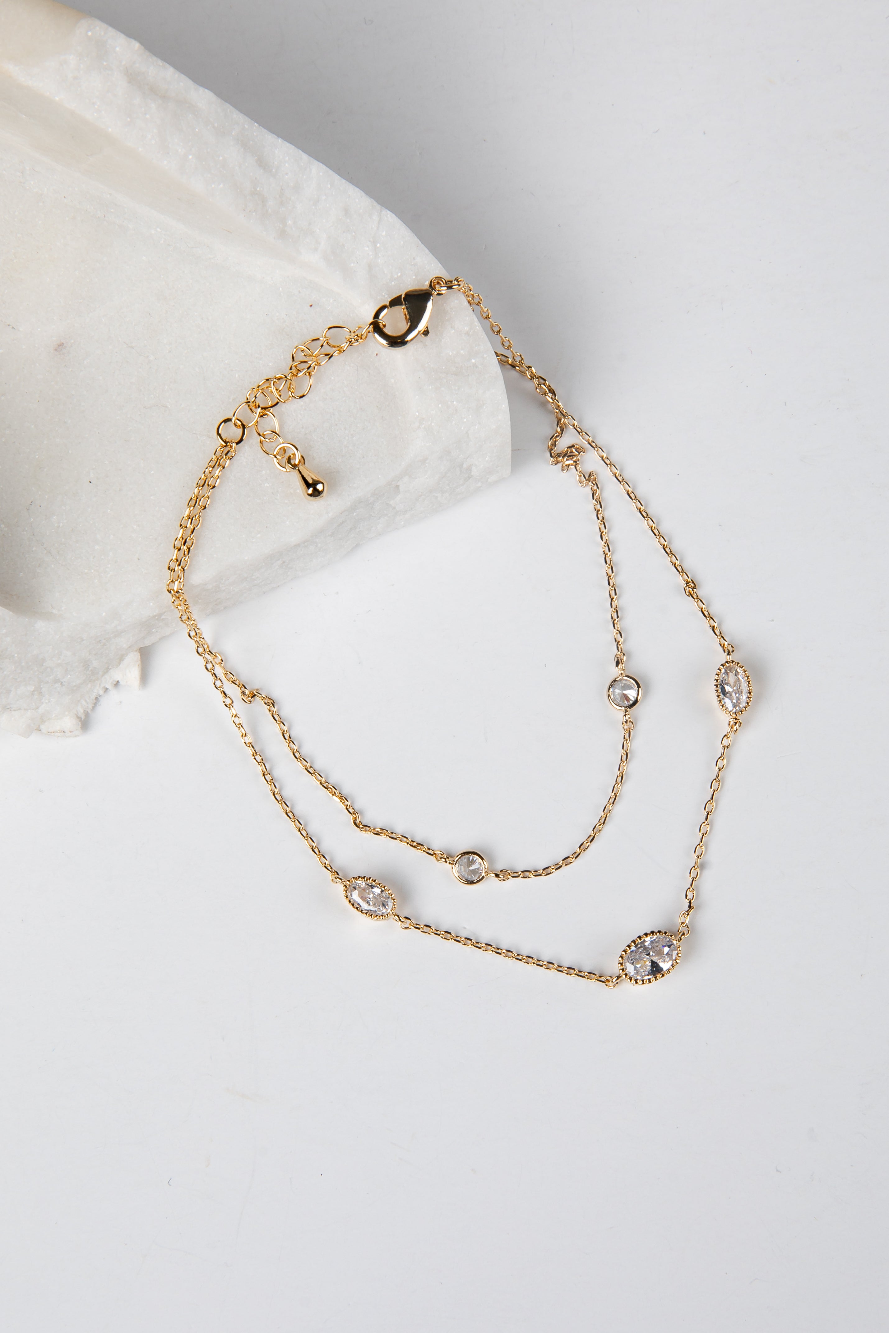 Finley Gold Layered Detail Anklet