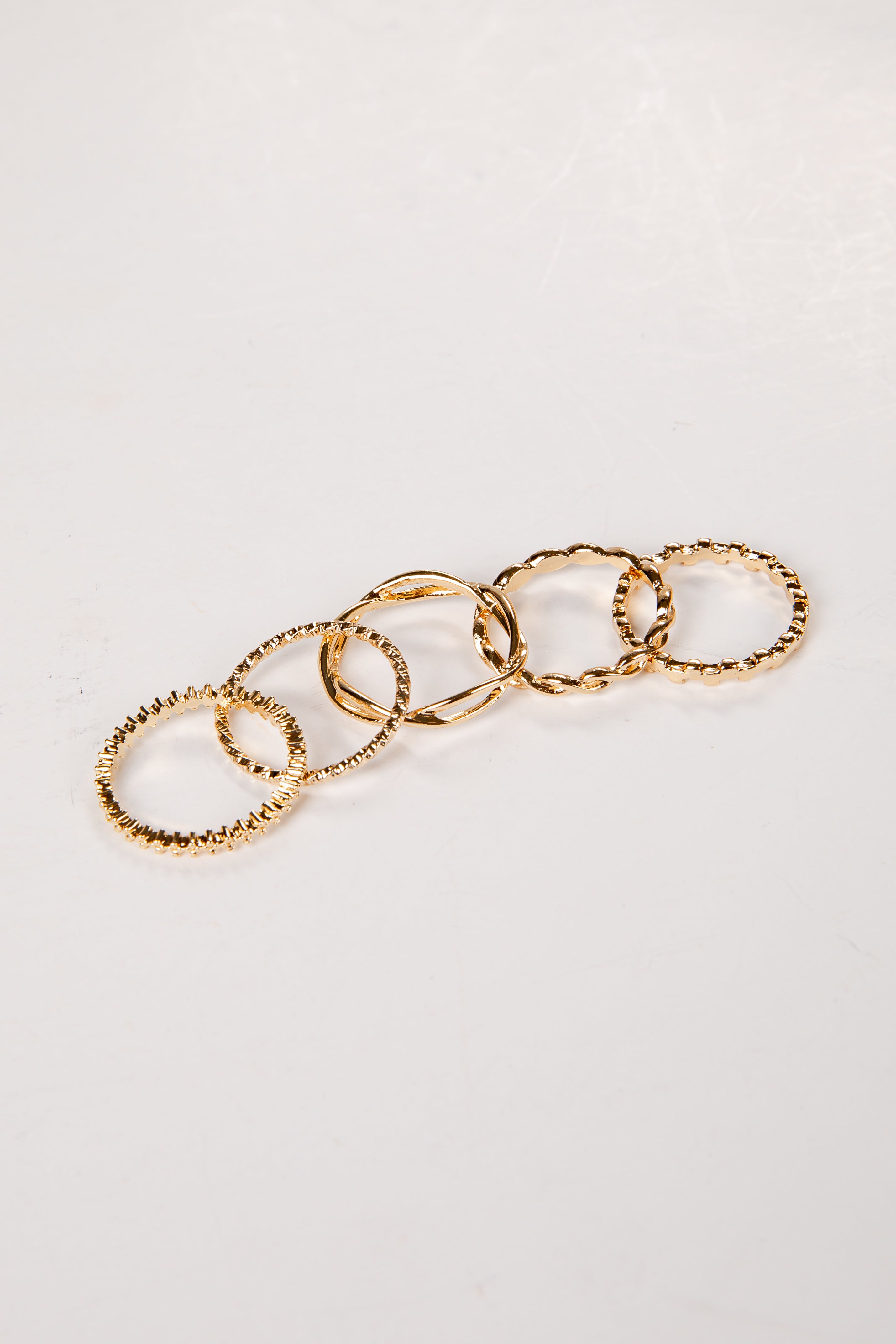 gold ring set of 5