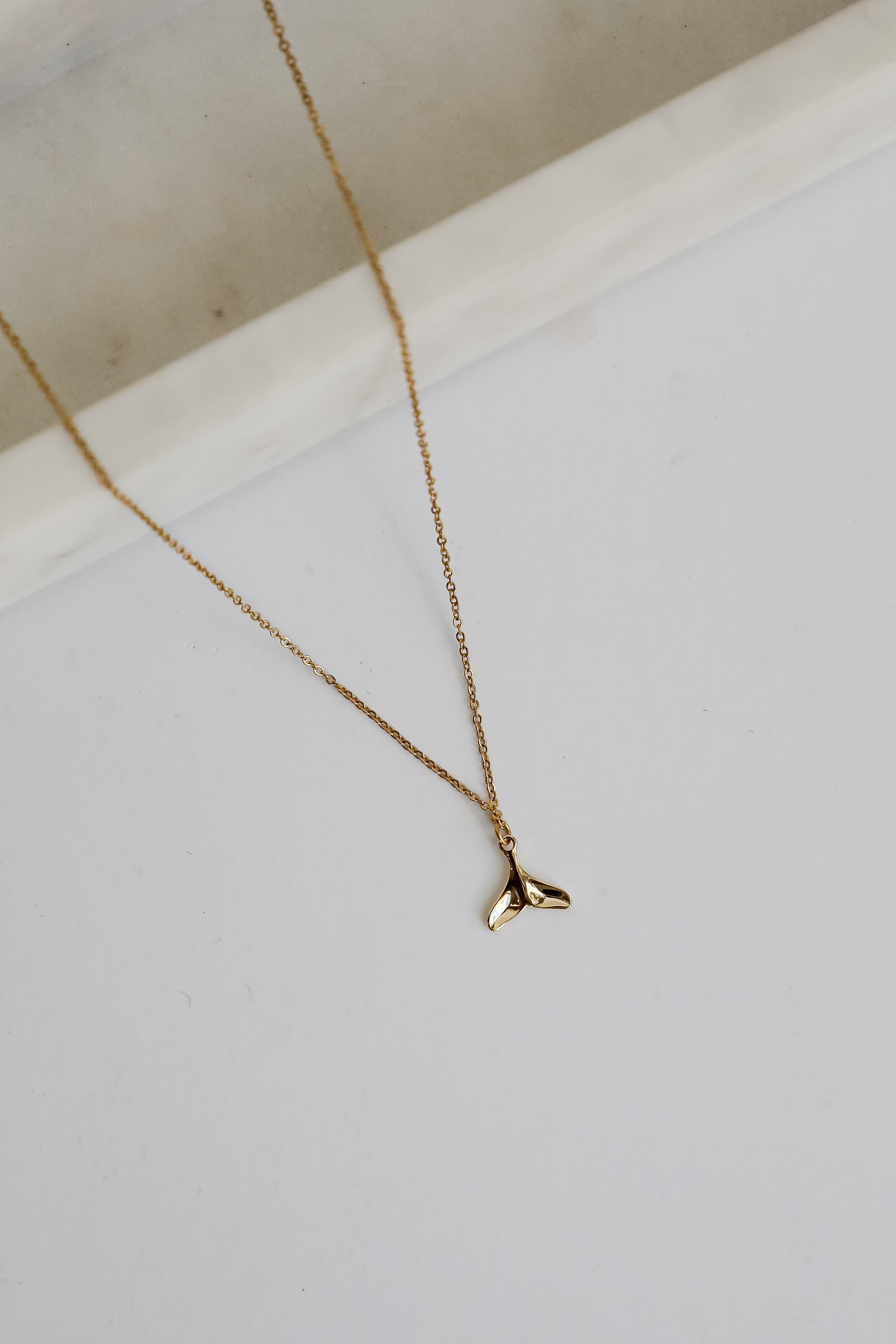 Leah Gold Tail Charm Necklace