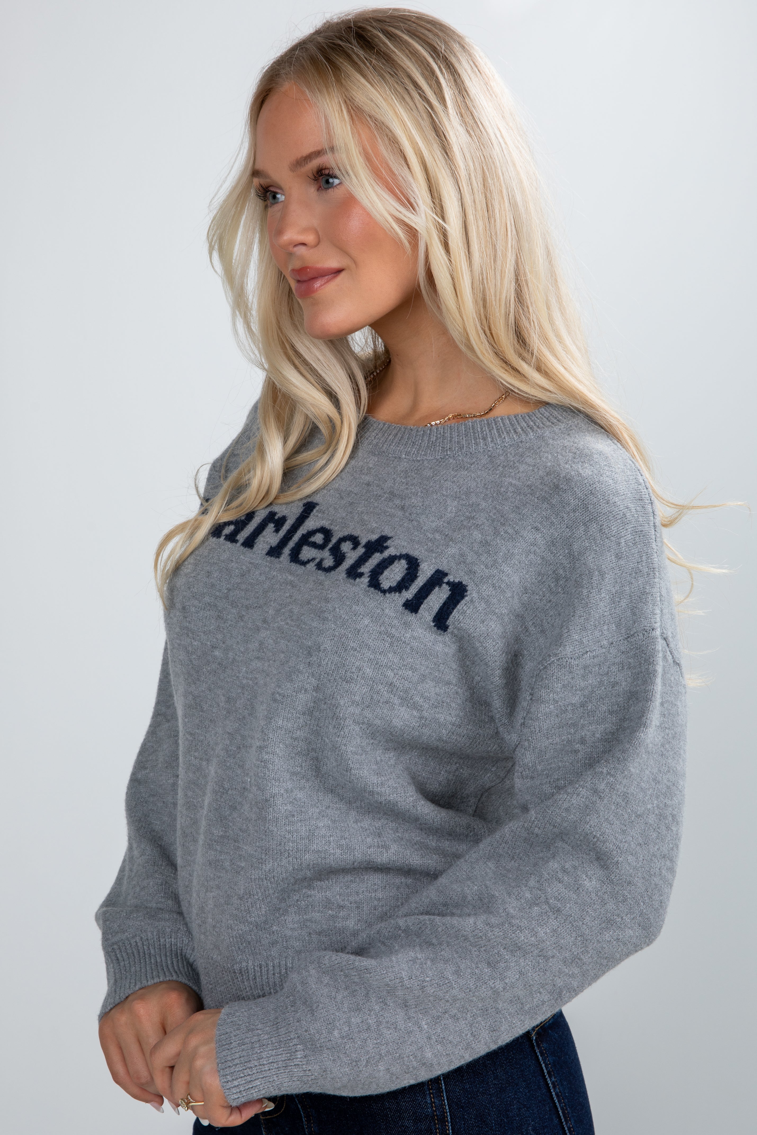 grey sweater