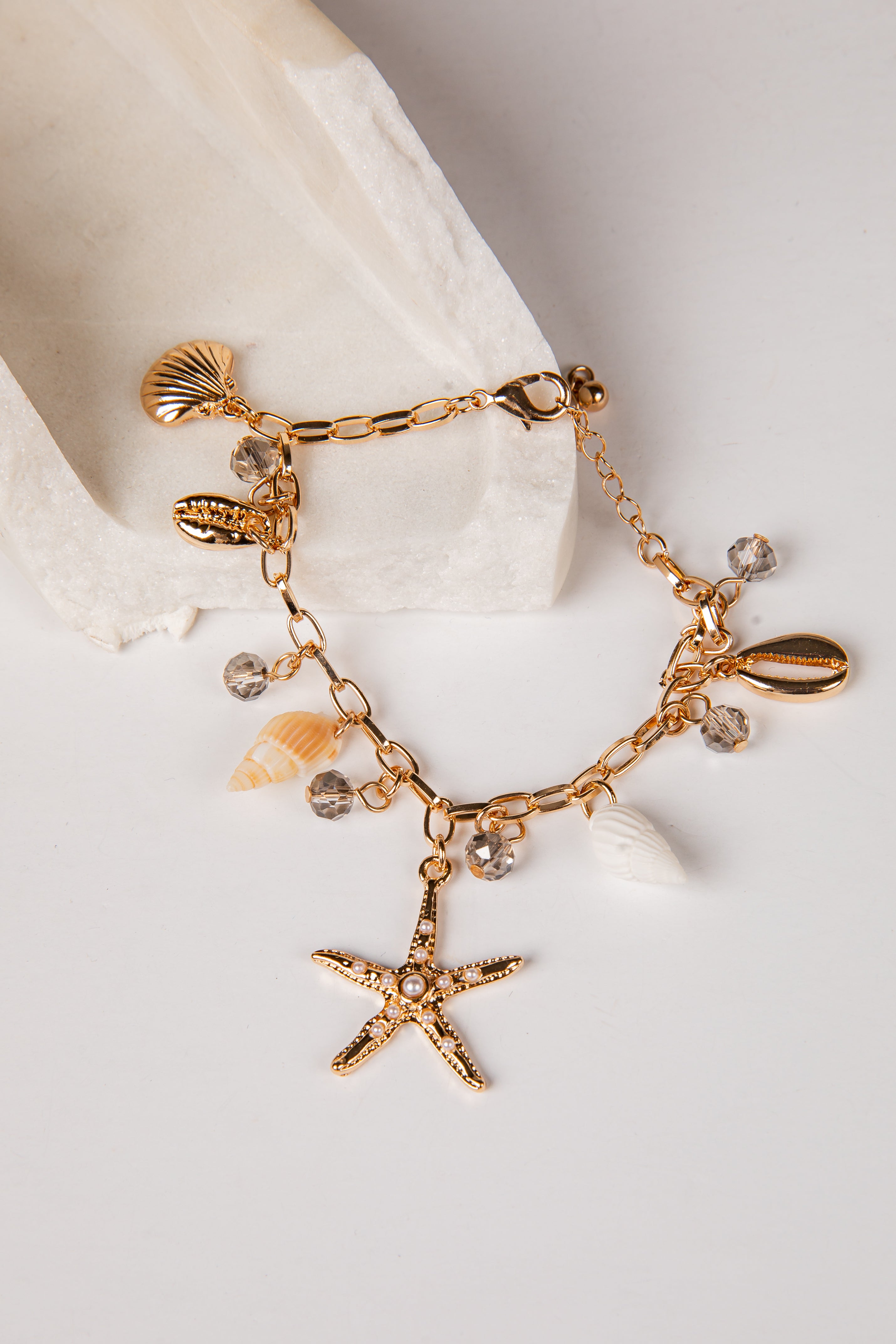 Jenny Coastal Gold Charm Bracelet