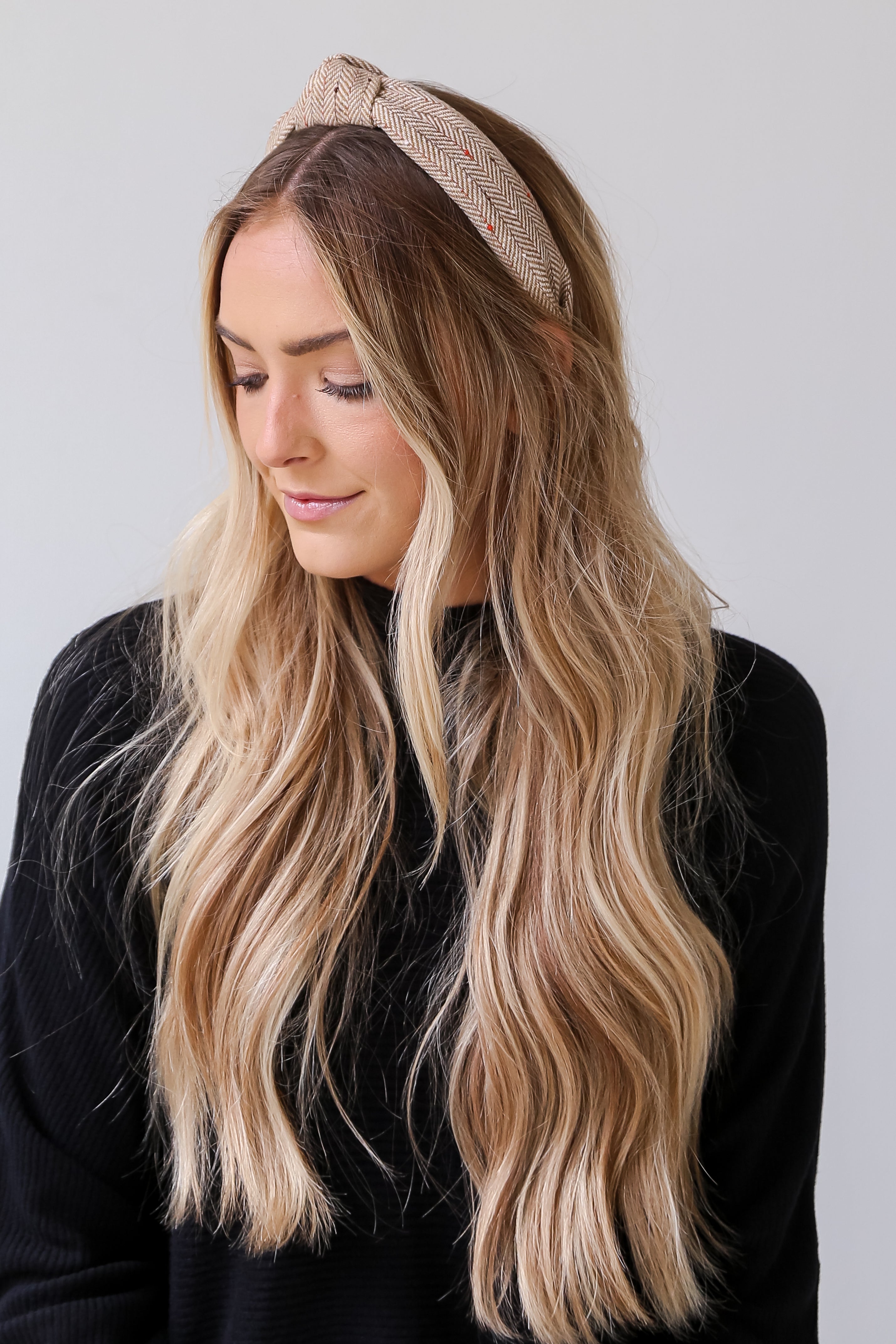 tan Knotted Headband