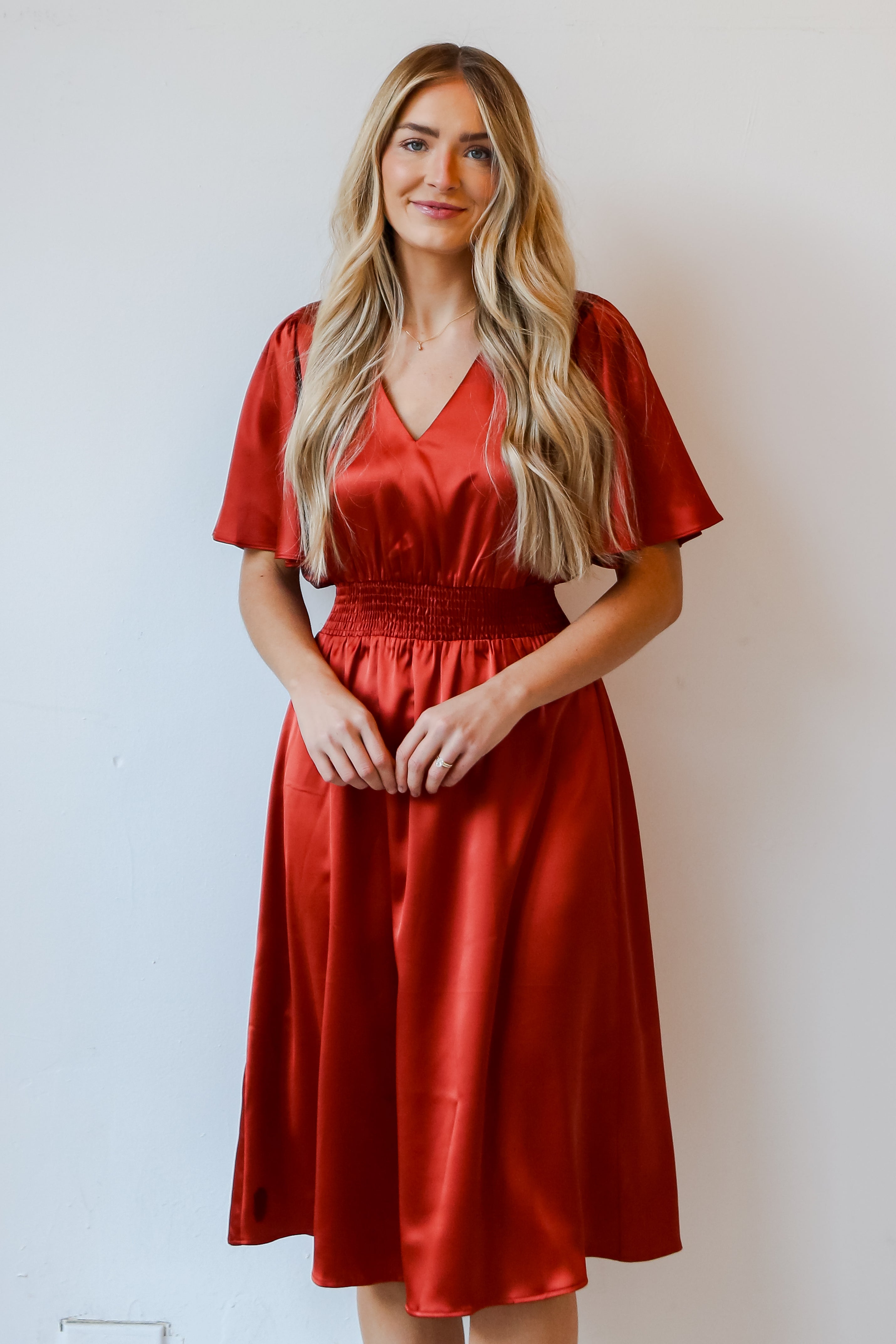 rust dress