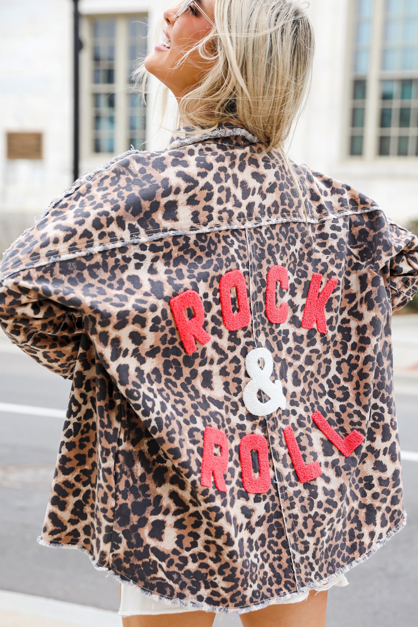FINAL SALE - Rock & Roll Leopard Denim Jacket