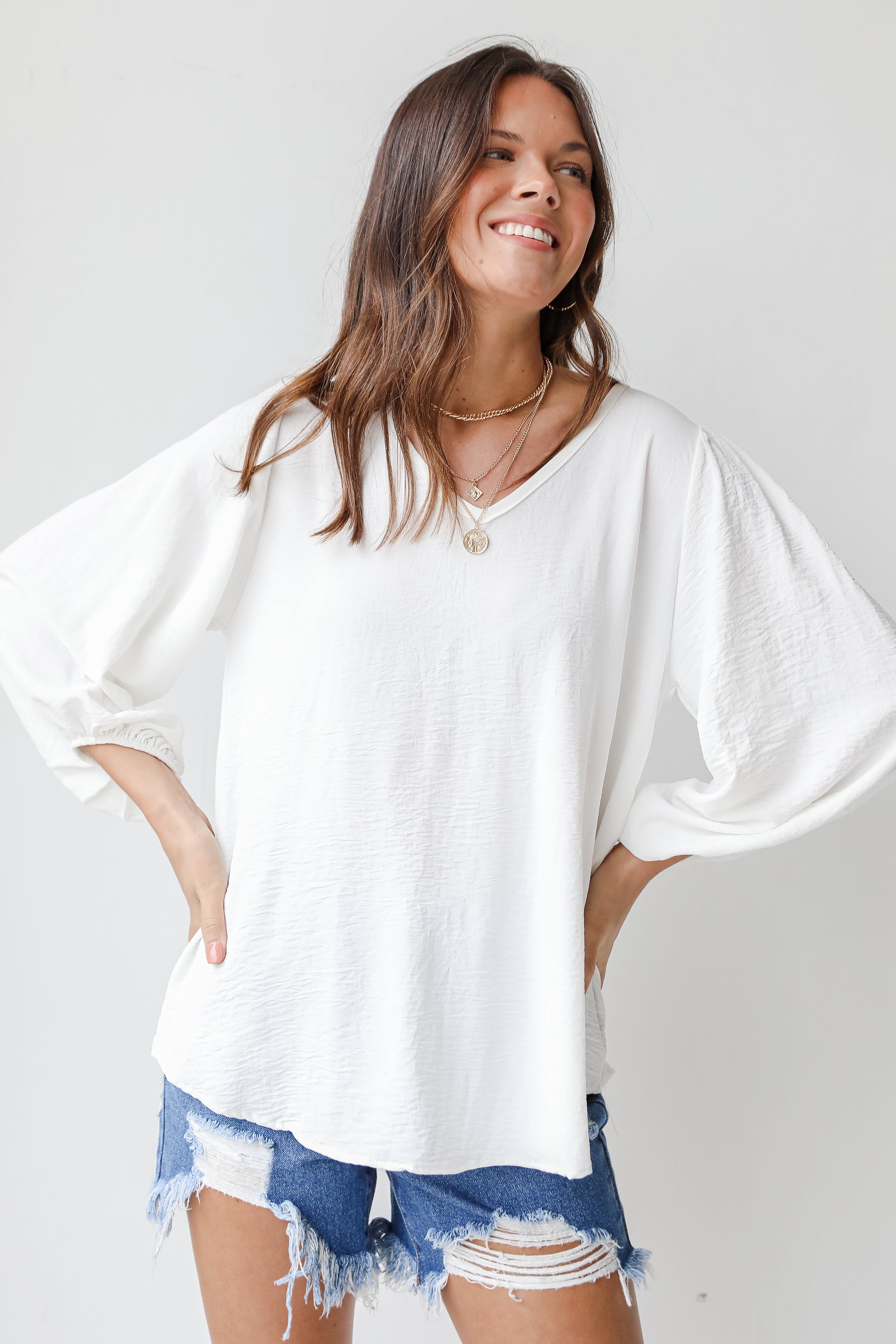 Blouse in white
