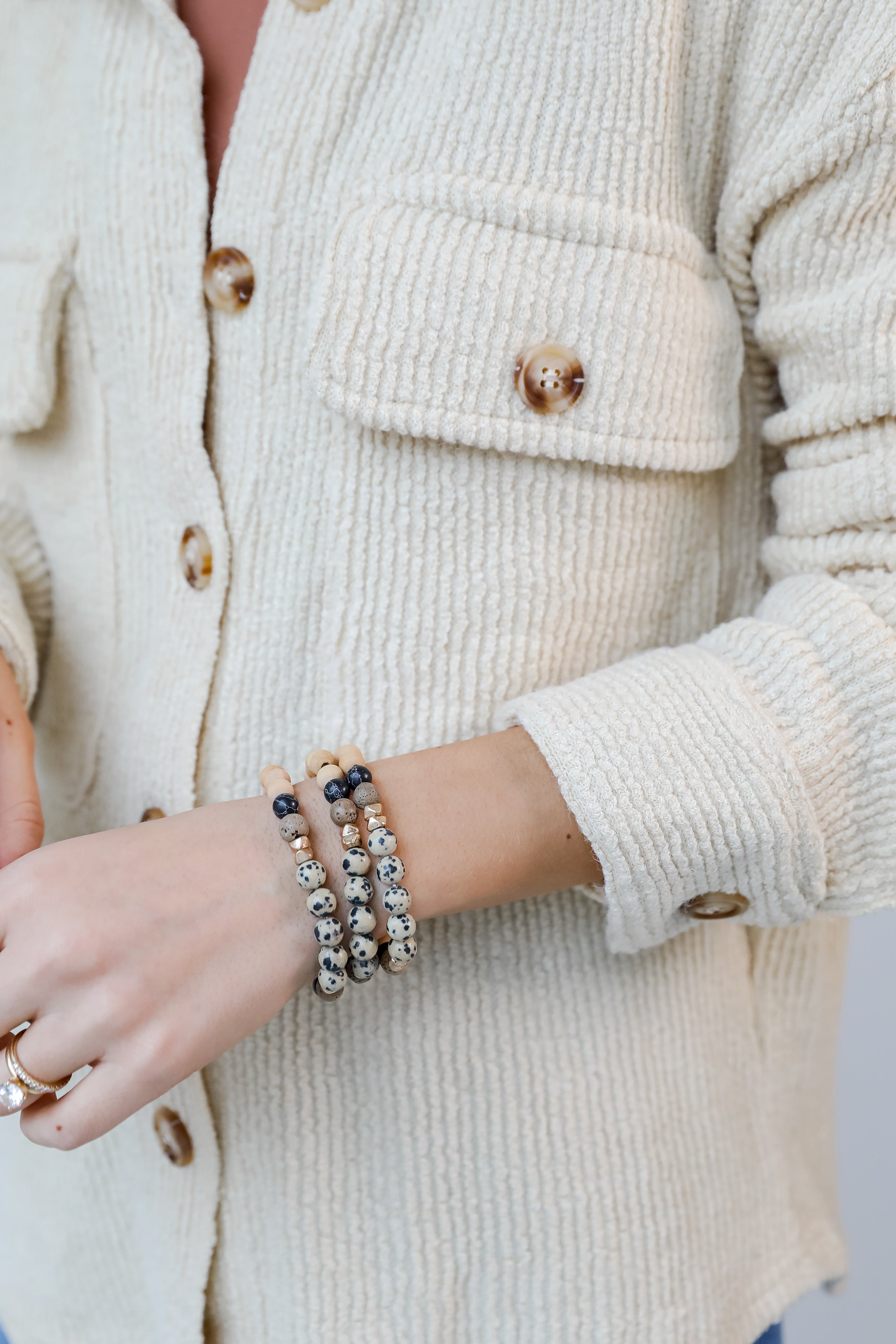 Beaded Bracelet Set on model
