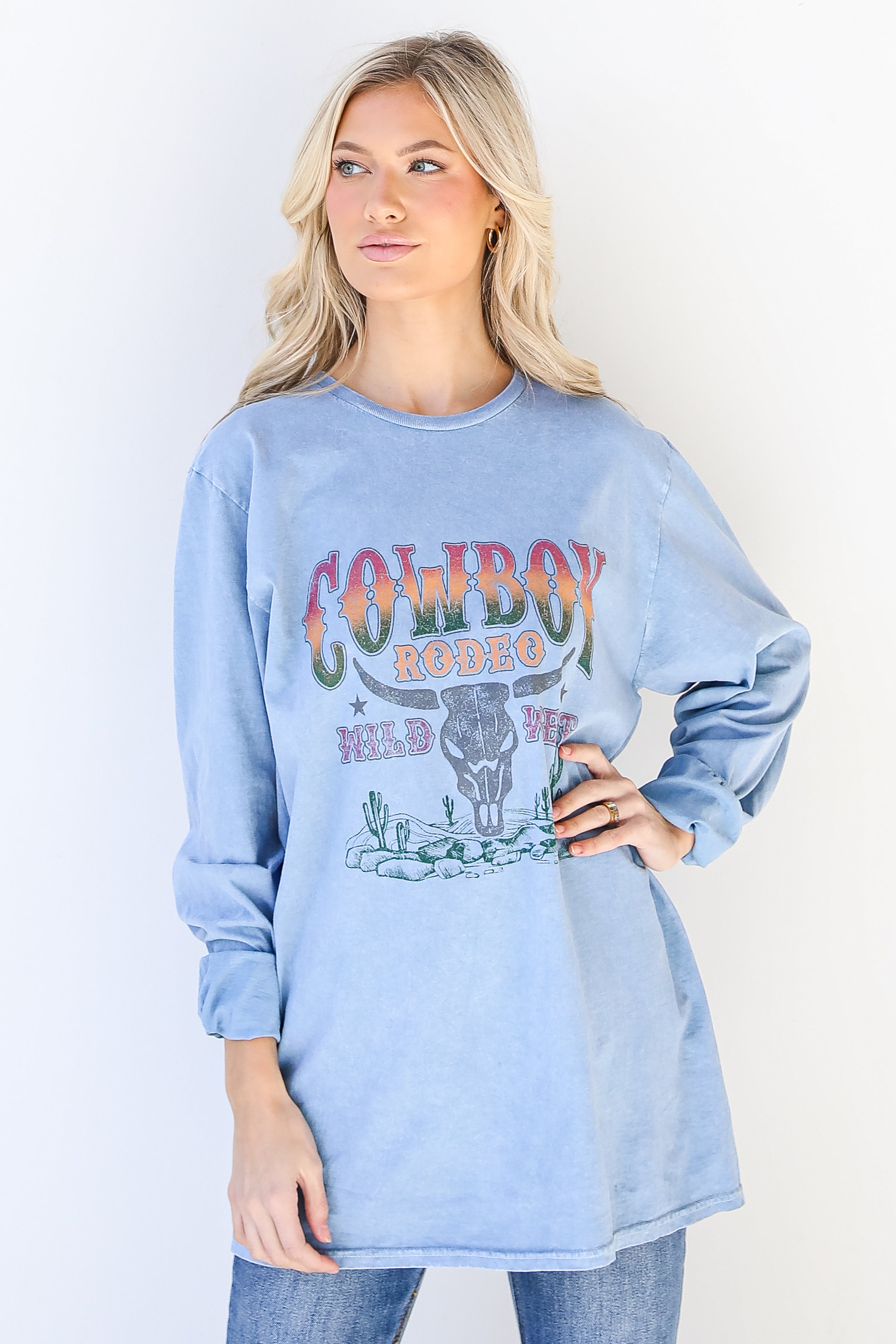 Cowboy Rodeo Long Sleeve Tee front view