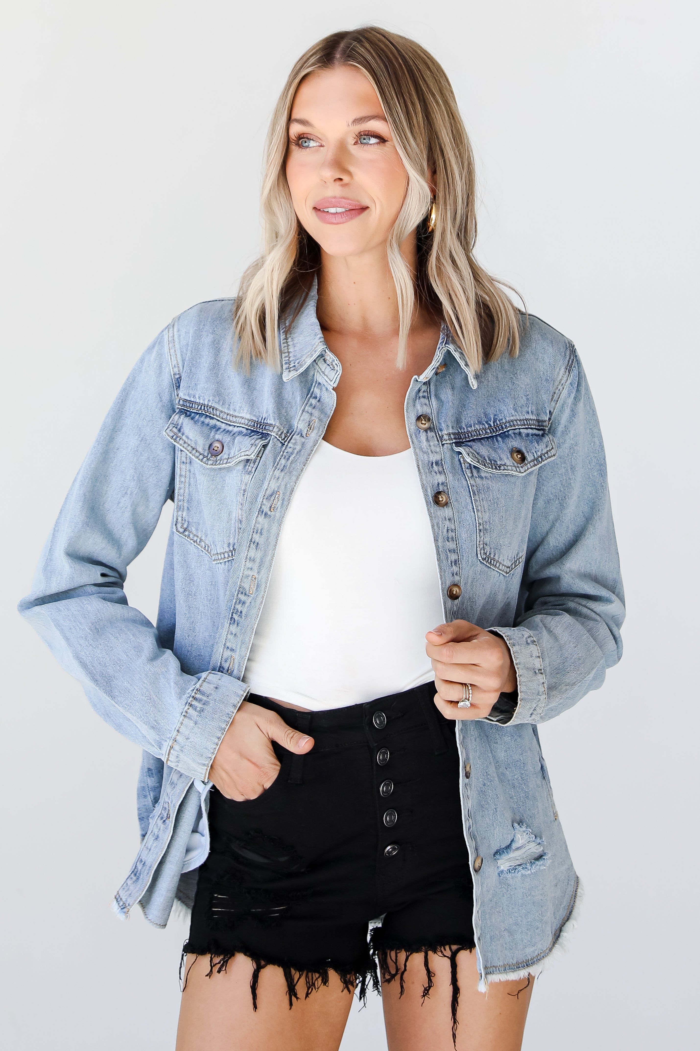 Distressed Denim Jacket