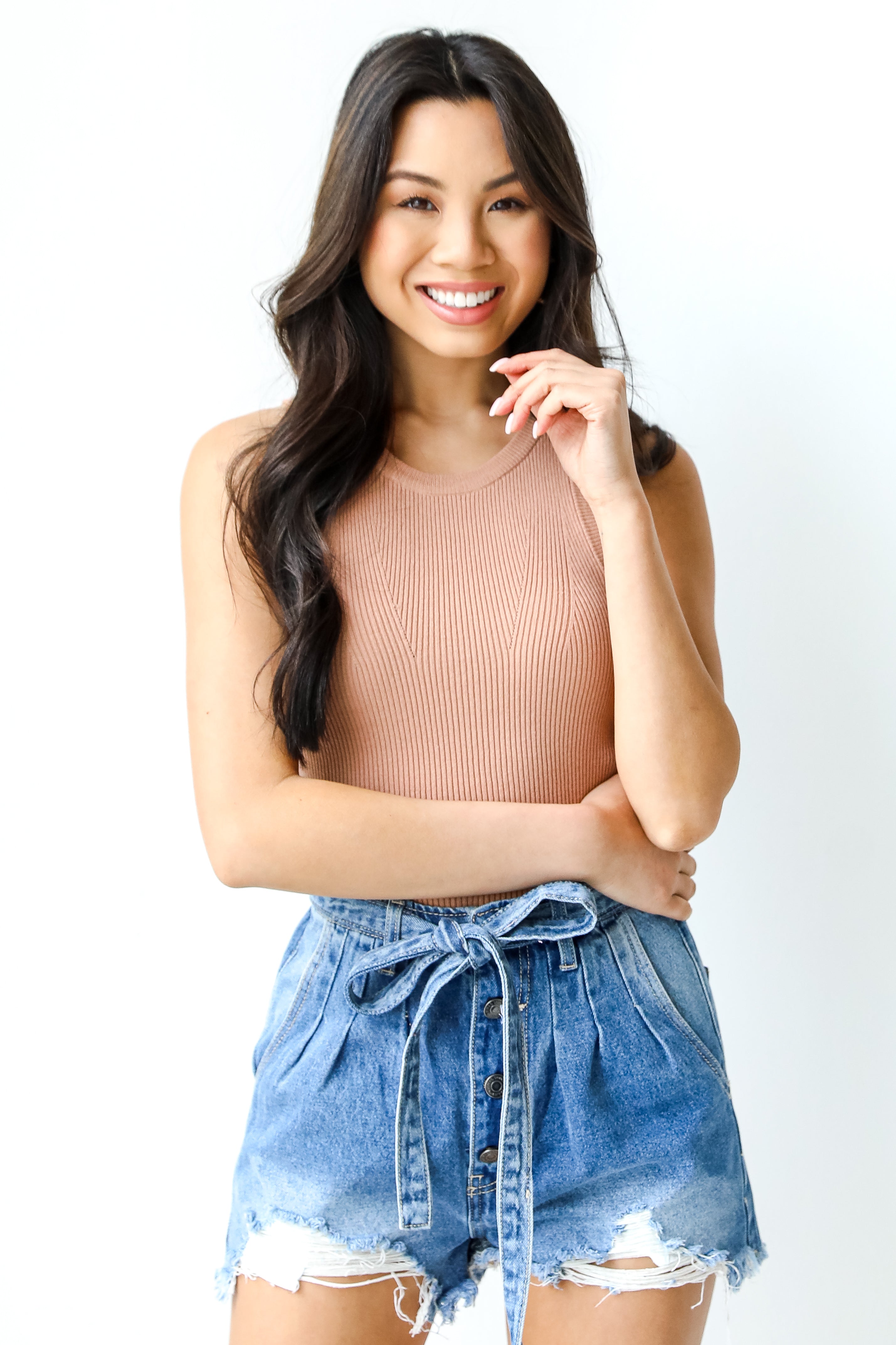 Denim Shorts front view