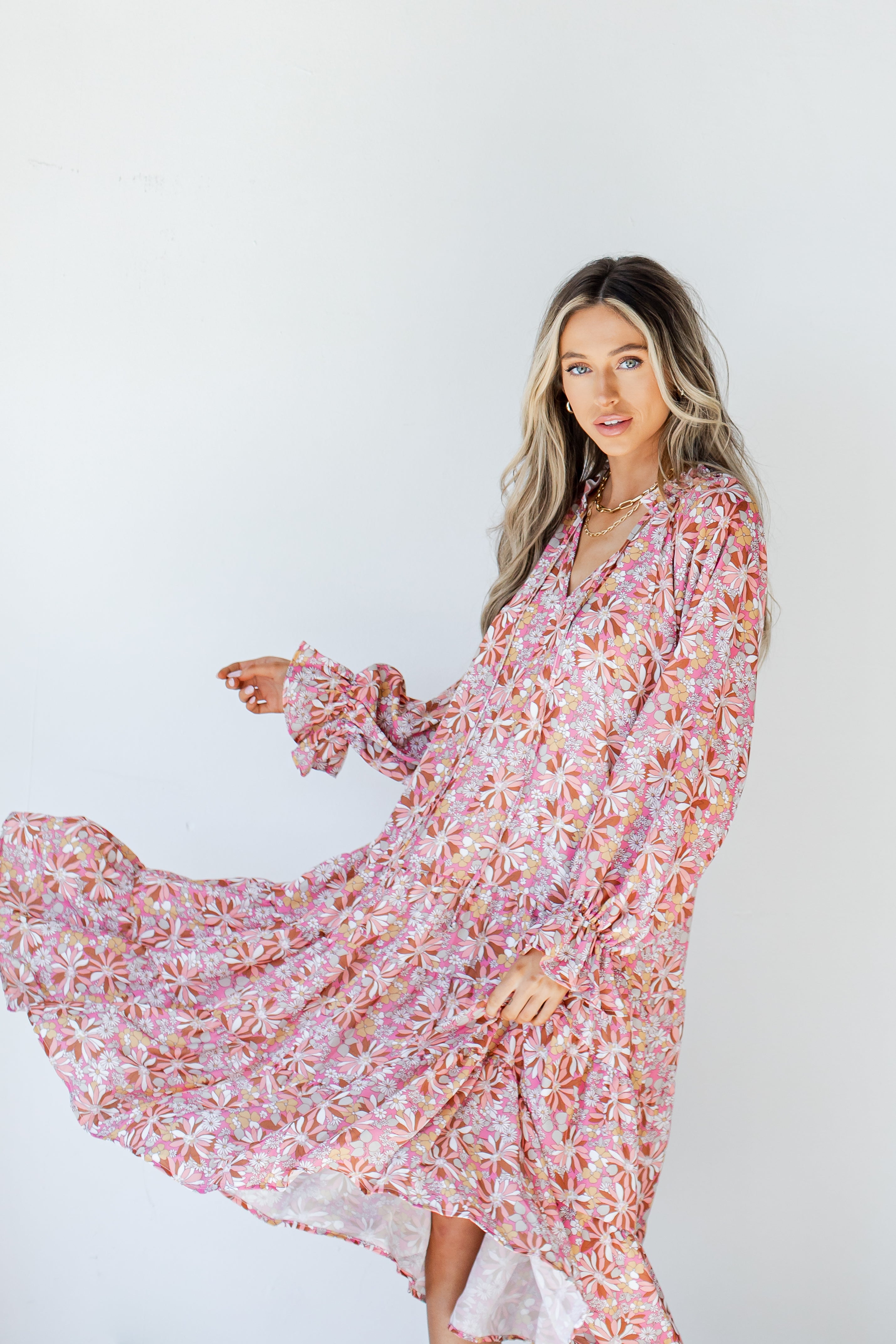 Floral Midi Dress front view