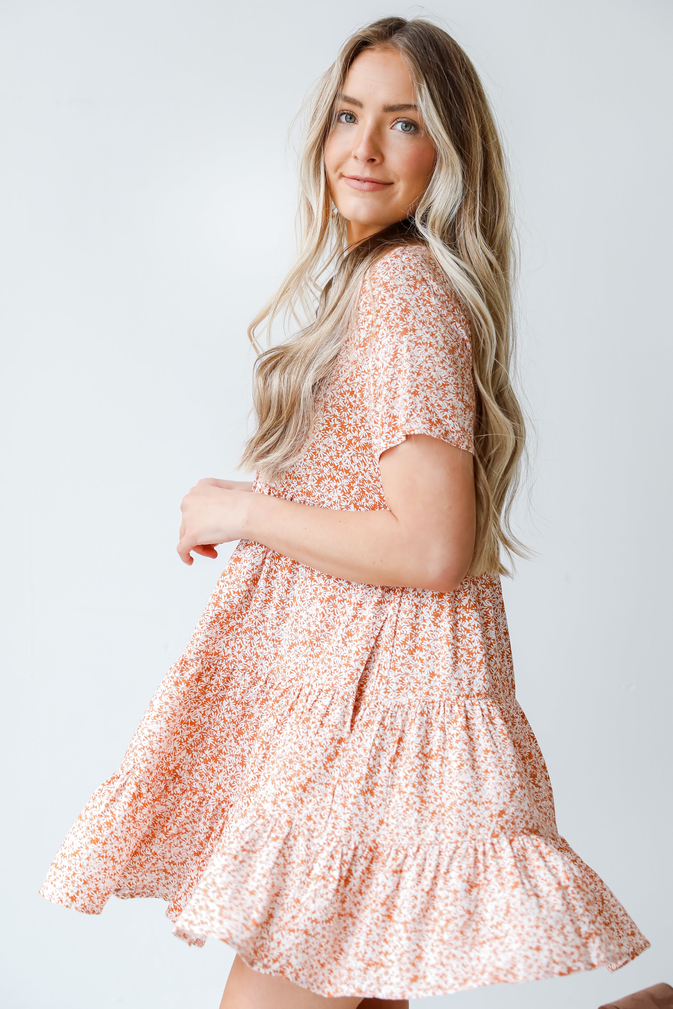 Floral Babydoll Dress side view