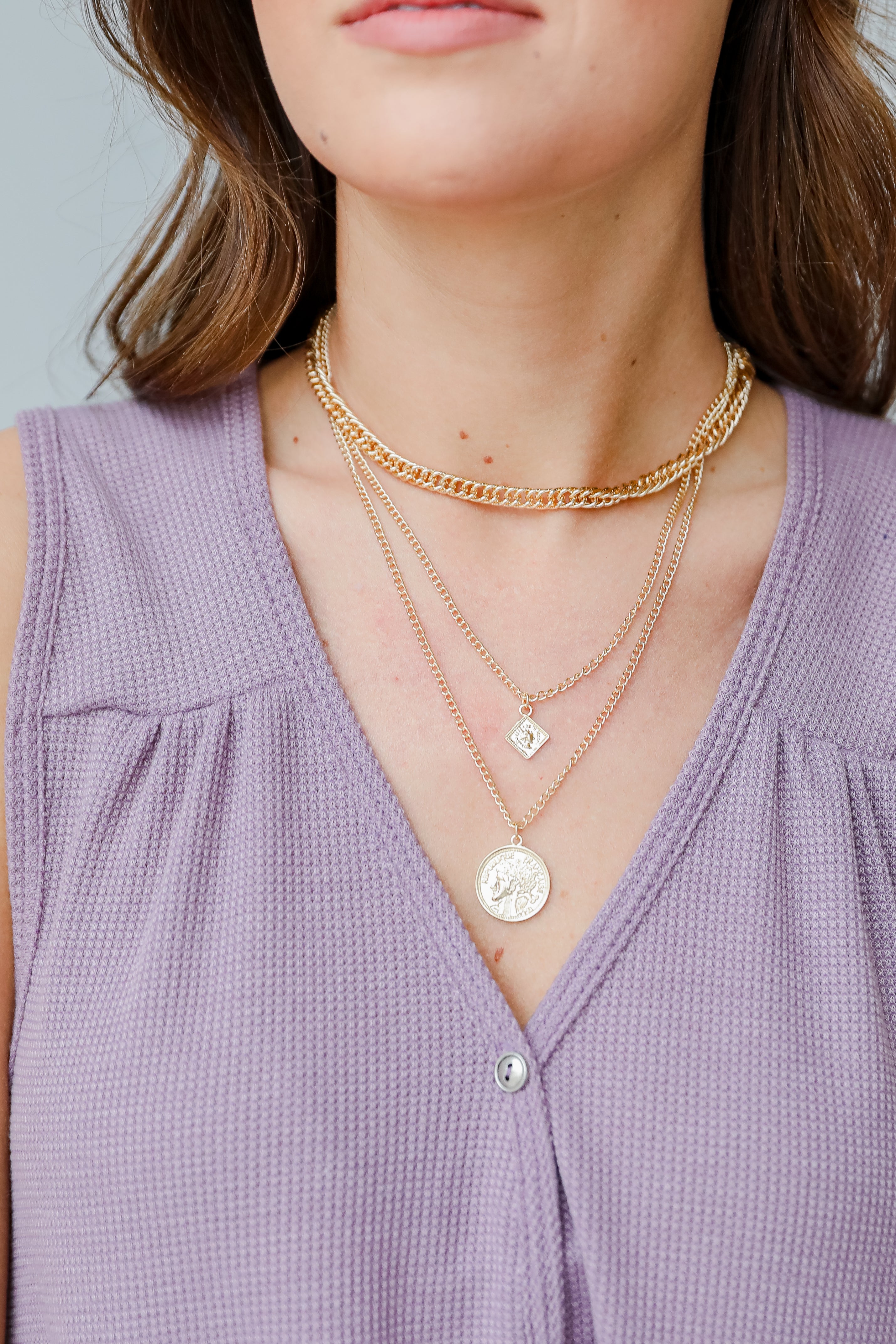 Gold Layered Coin Necklace