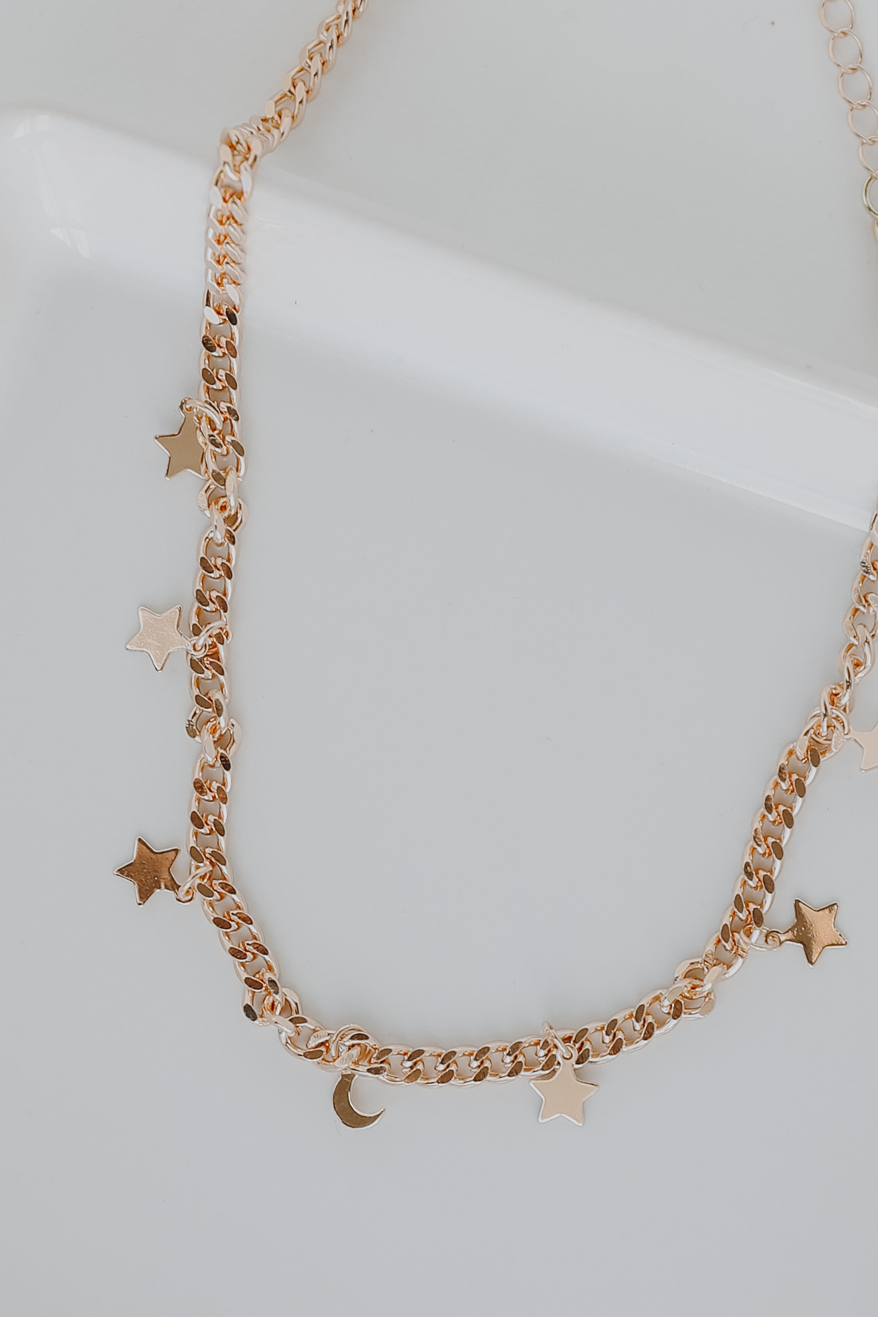 Gold Star + Moon Necklace from dress up