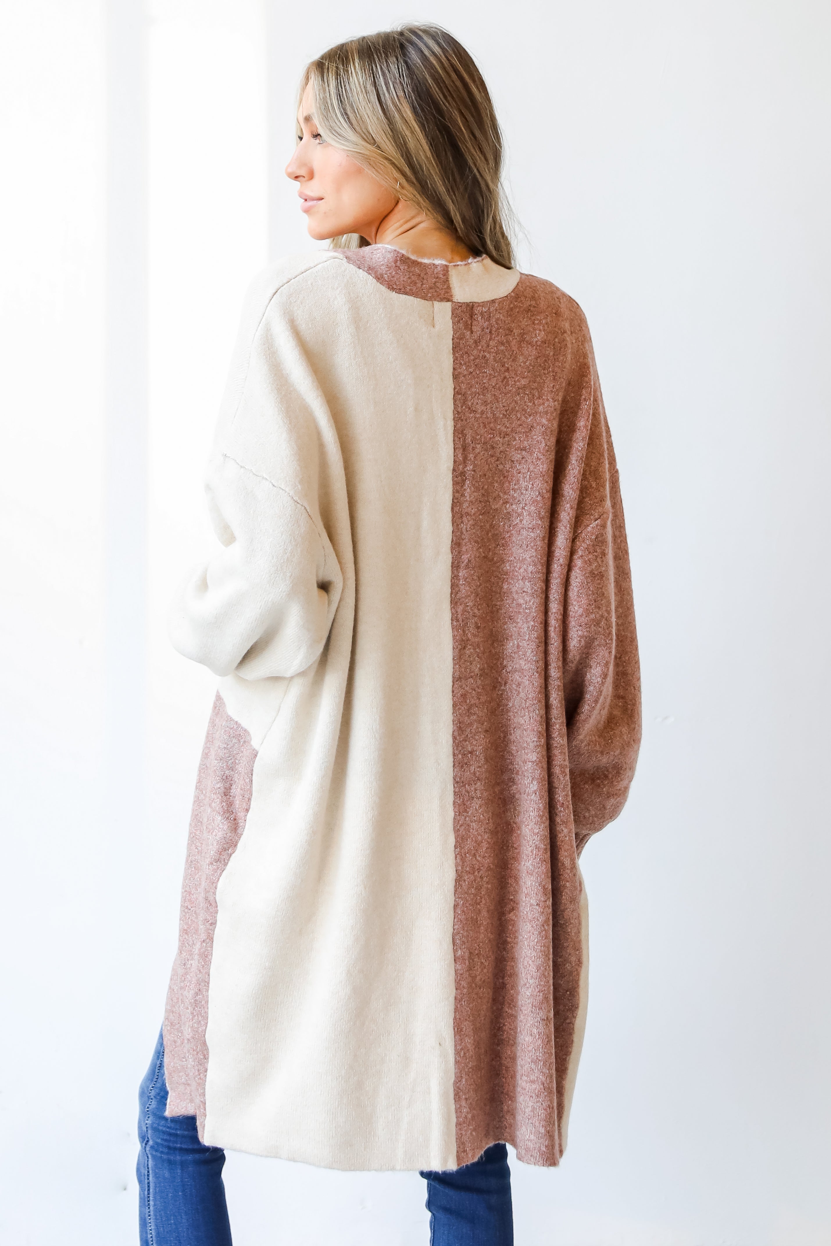 Sweater Cardigan back view