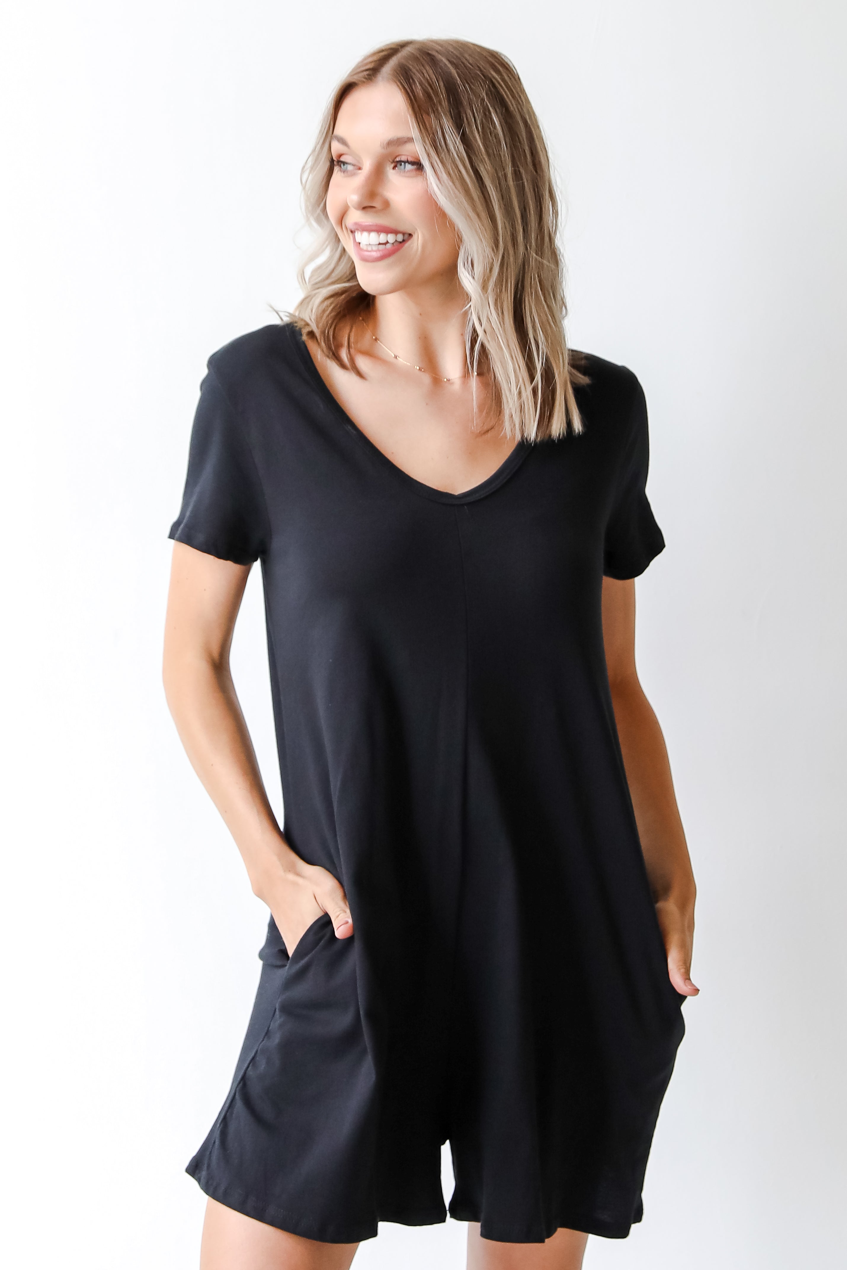 black t shirt romper
