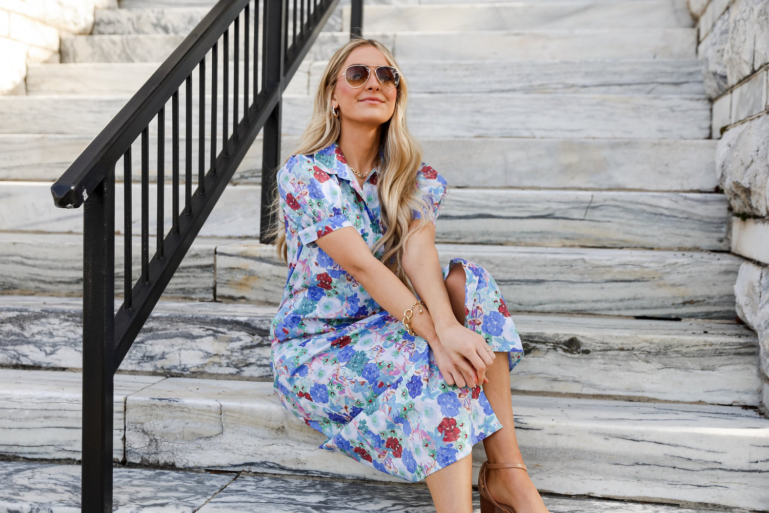 model wearing a floral maxi dress. online women&