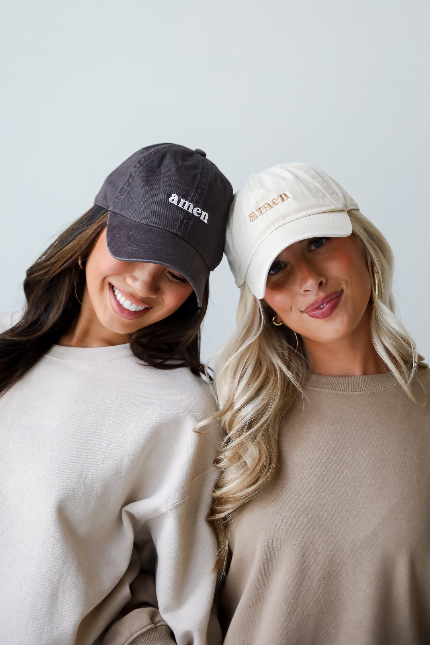 models wearing amen hats