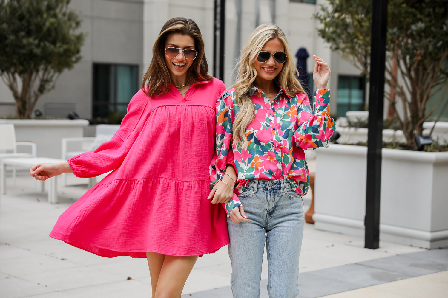 models wearing cute spring outfits