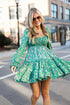 cute green Tiered Mini Dress | Dress Boutique Online | Harvey Boutique