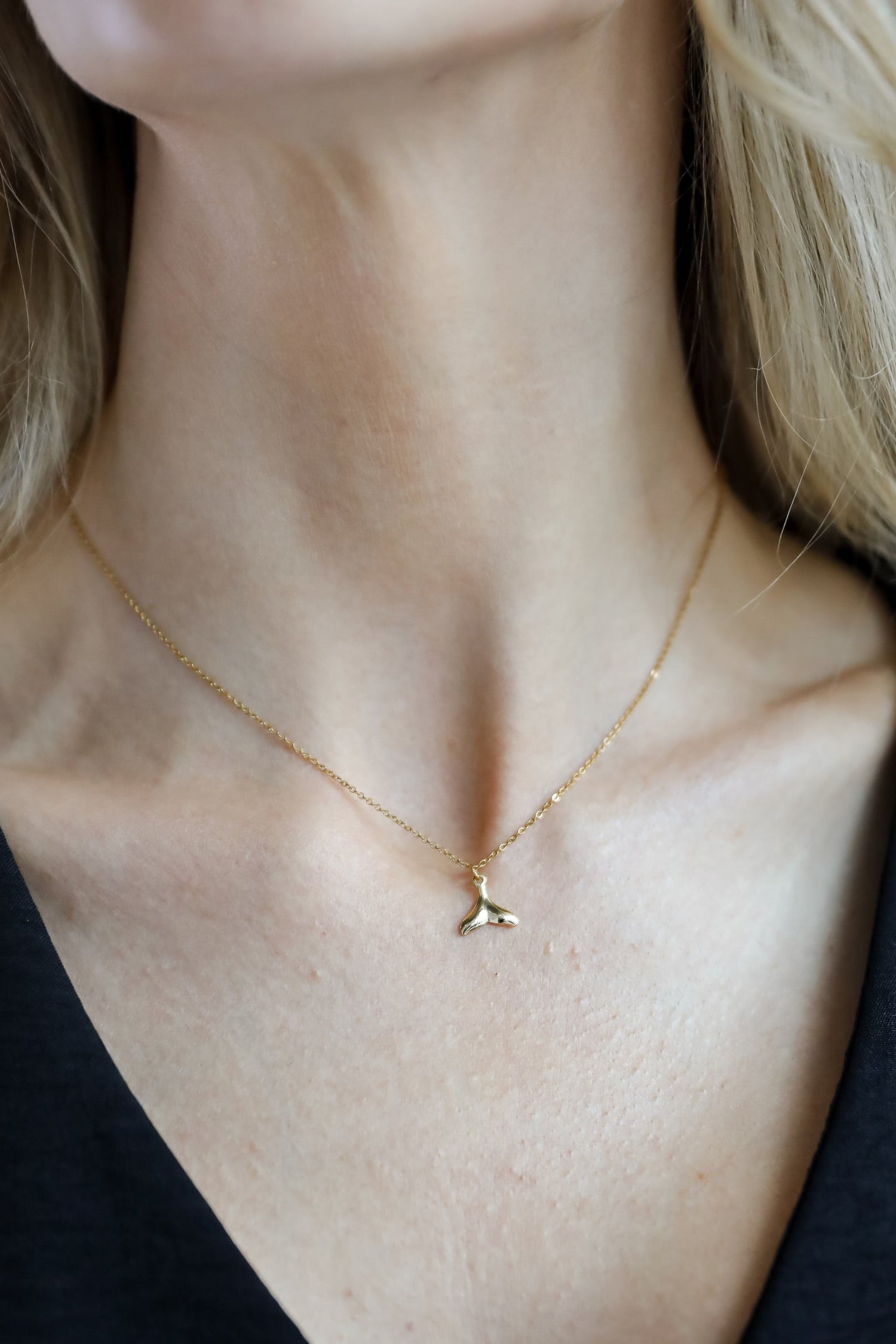 Leah Gold Tail Charm Necklace