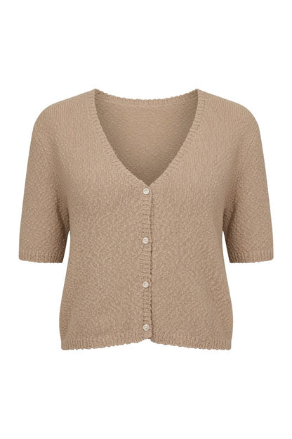 Crisp Mornings Textured Cardigan Top