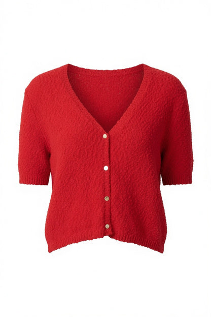 Crisp Mornings Textured Cardigan Top