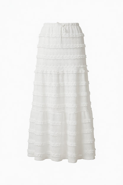 Forever Yours Lace Tiered Maxi Skirt