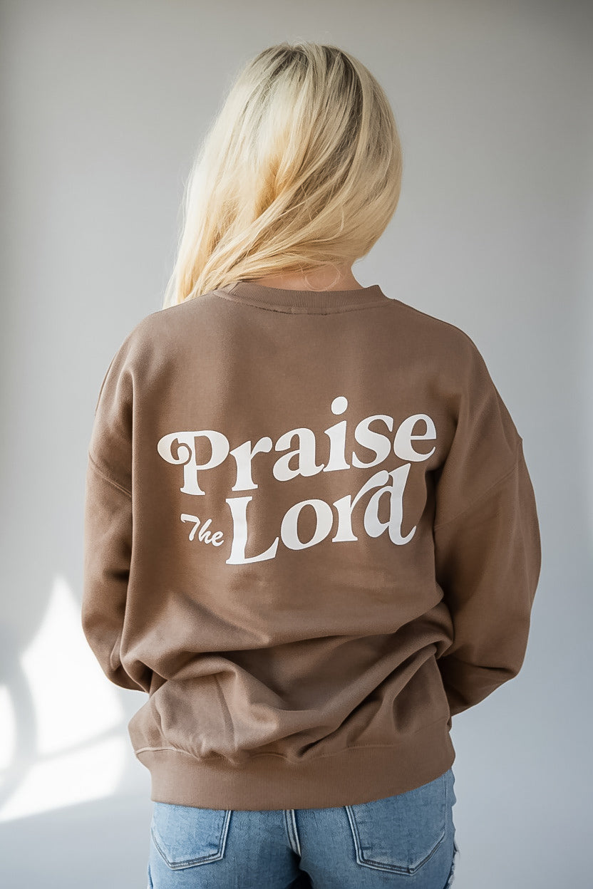 Brown Praise The Lord Crewneck