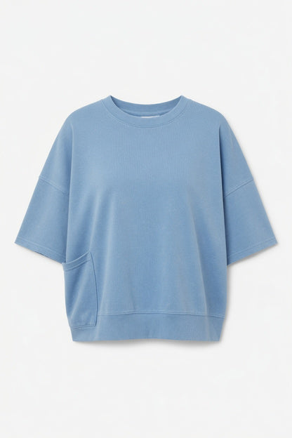 Little Details Basic Blue Top