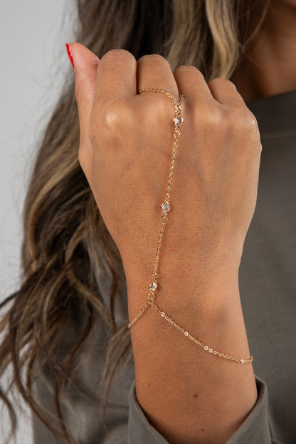 gold hand chain