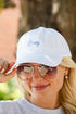 White pray embroidered baseball dad hat