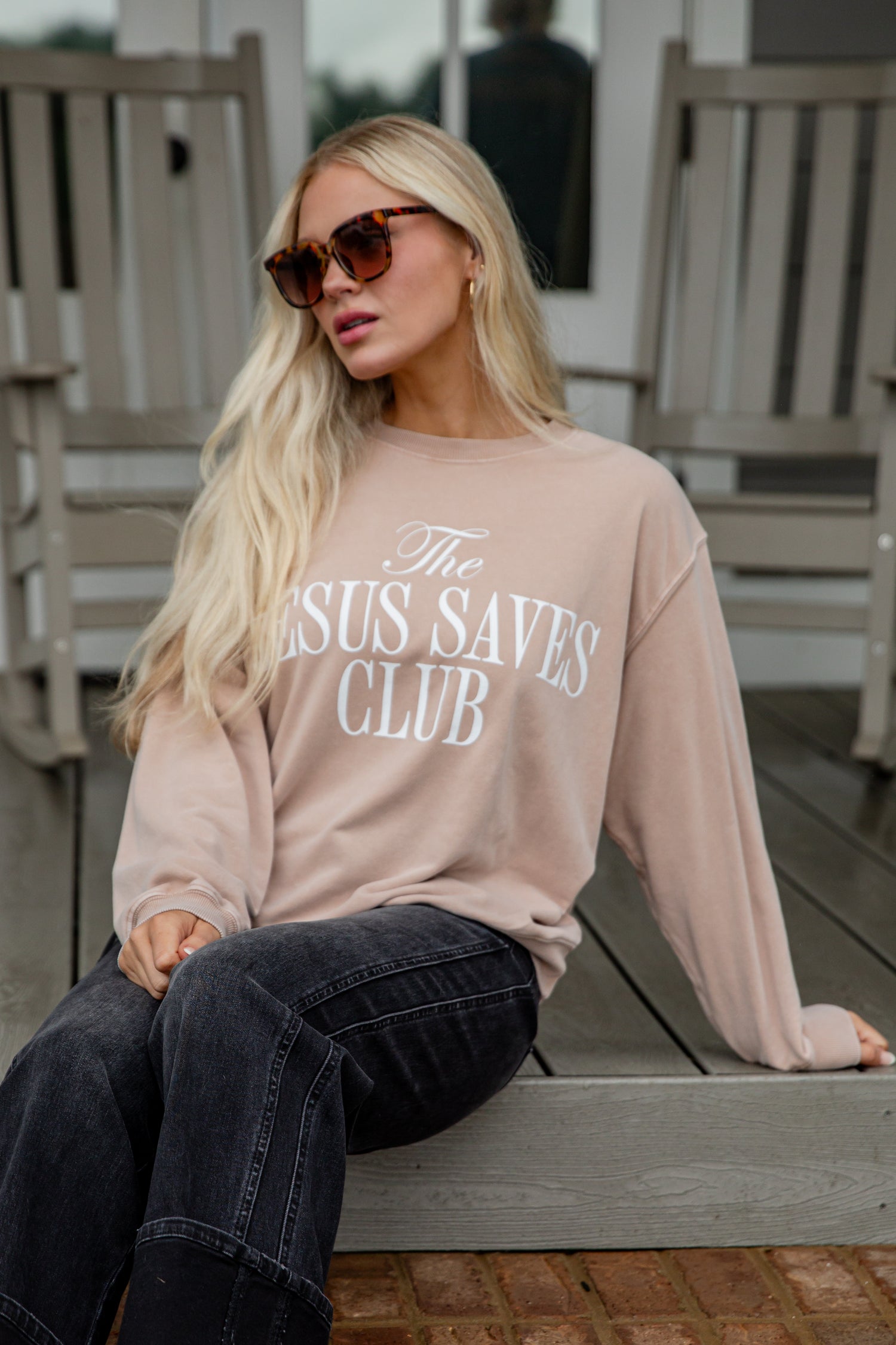 Woman wearing a &