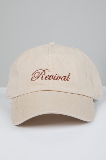 Beige cap with &