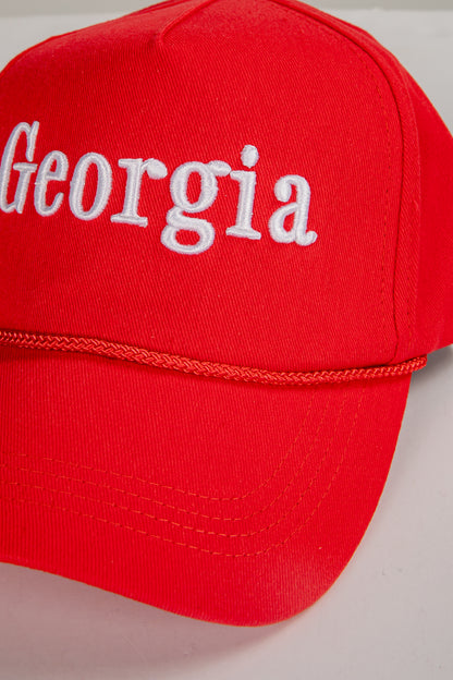 Red cap with &