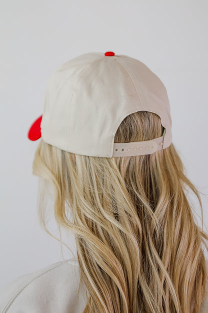 Red Go Team Color Block Embroidered Hat