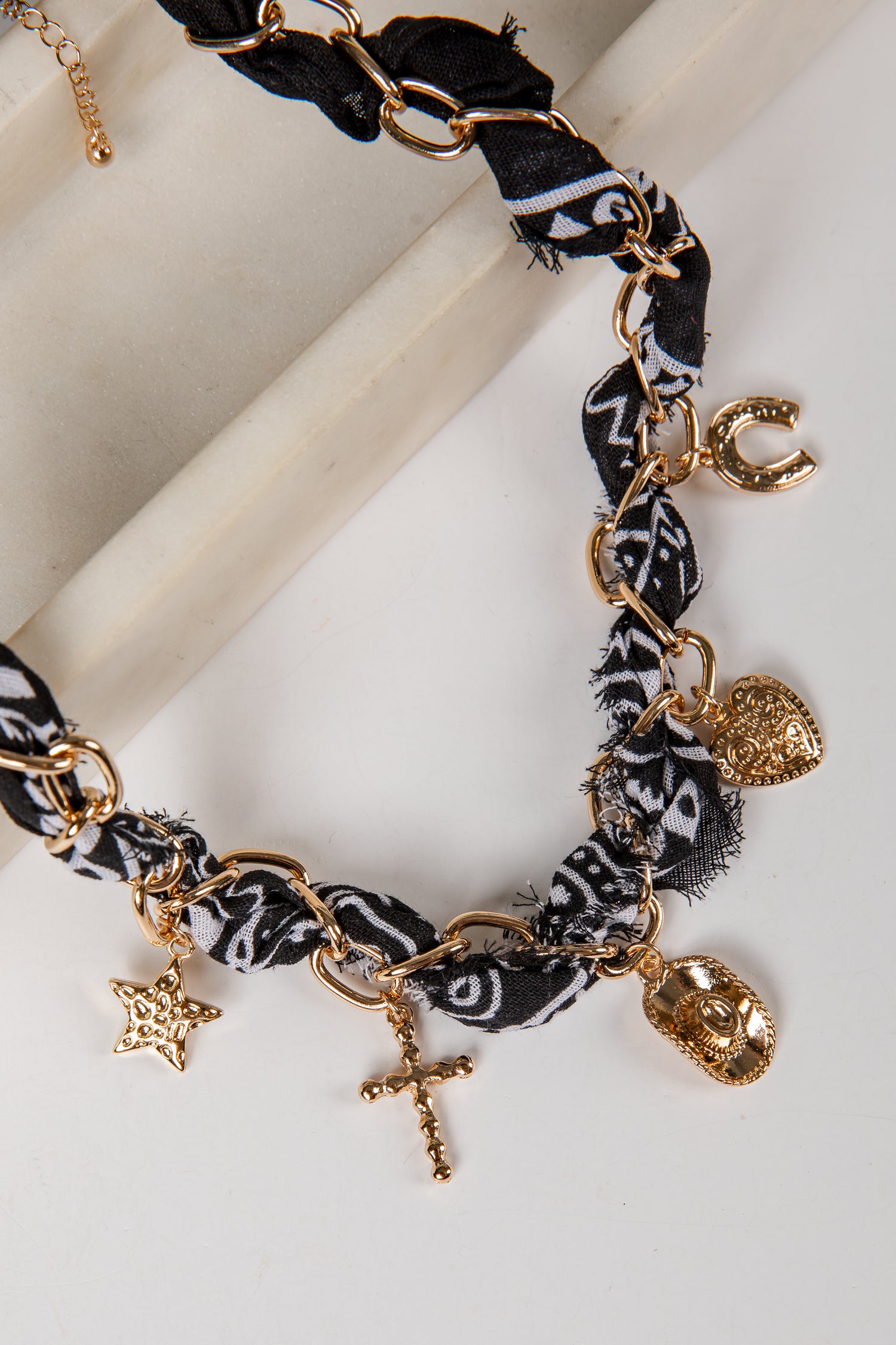 gold charm necklace