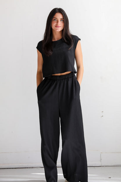 Seasonal Spirit Black Jumpsuit