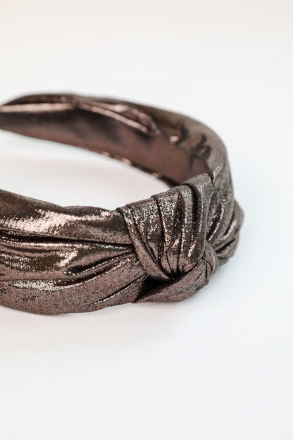 Glittering Element Metallic Knotted Headband