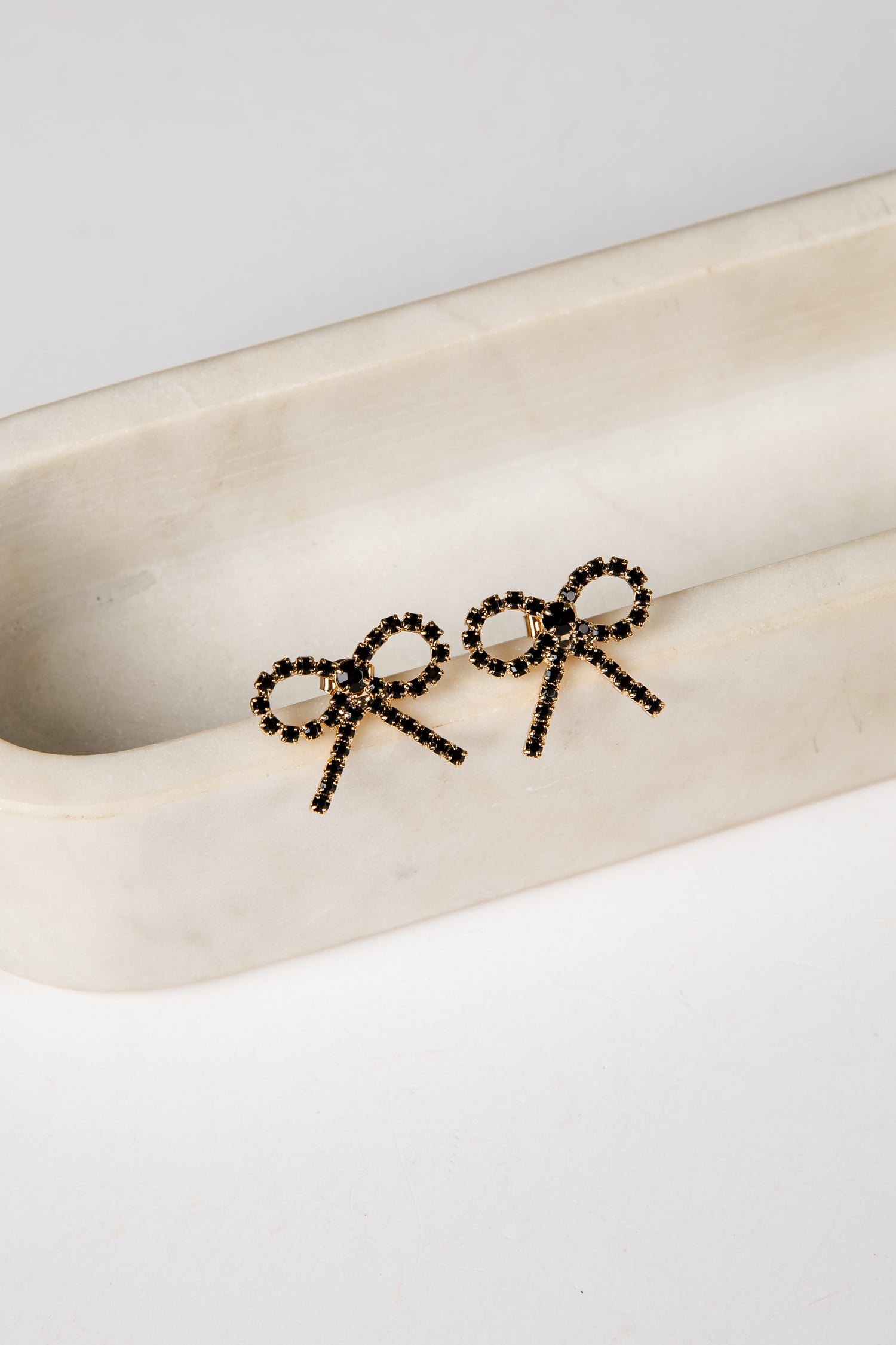 black bow earrings